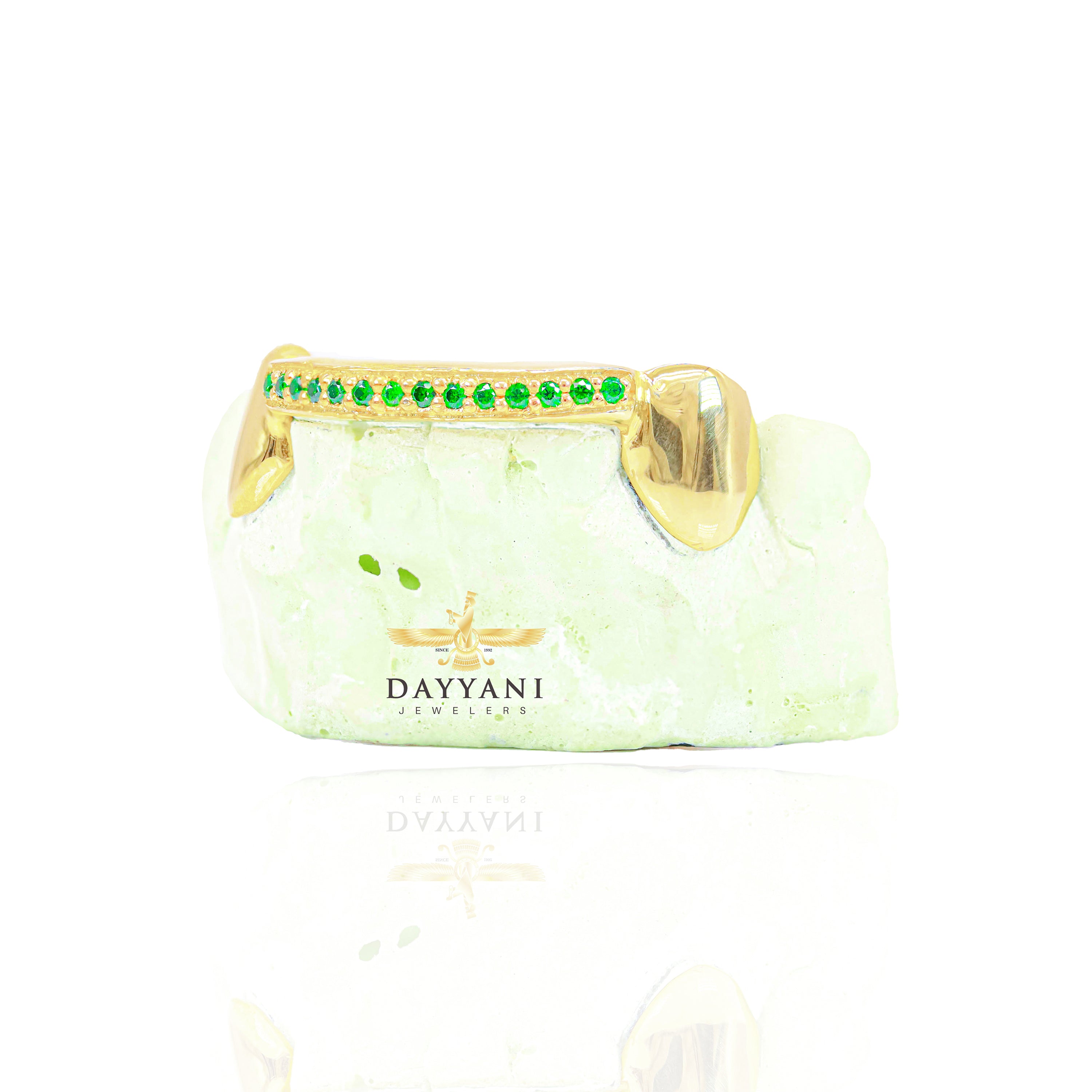 Custom ANY COLOR Gemstone One Row Bar Gold Grillz