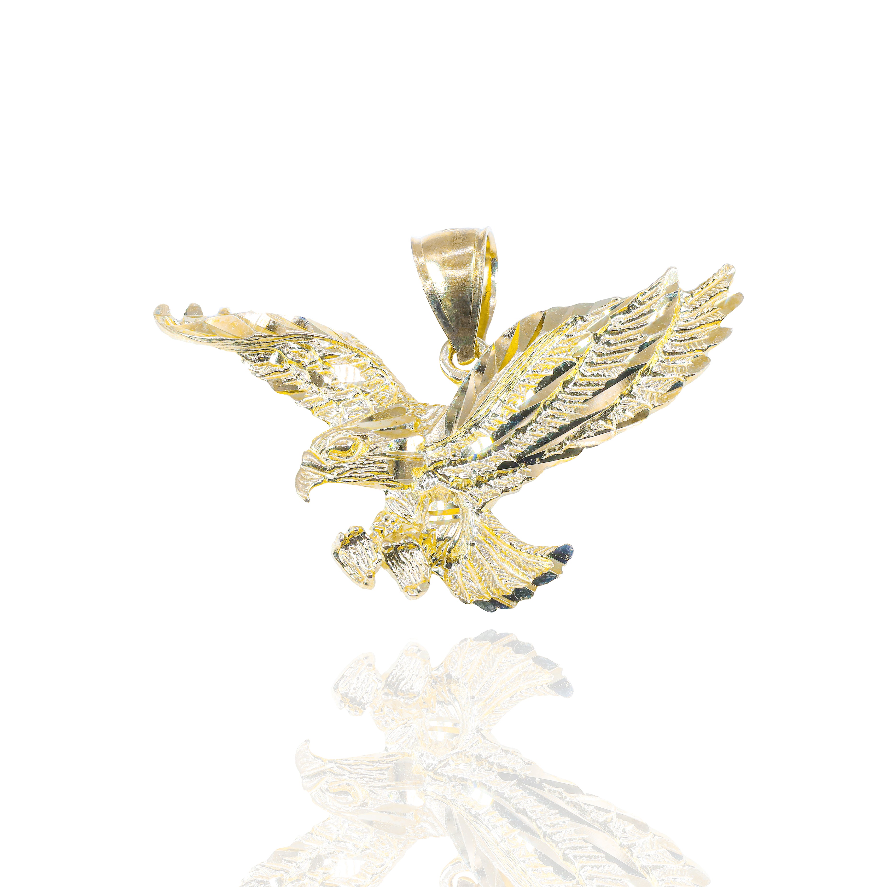 10KT Yellow Gold Hawk Solid Gold Pendant