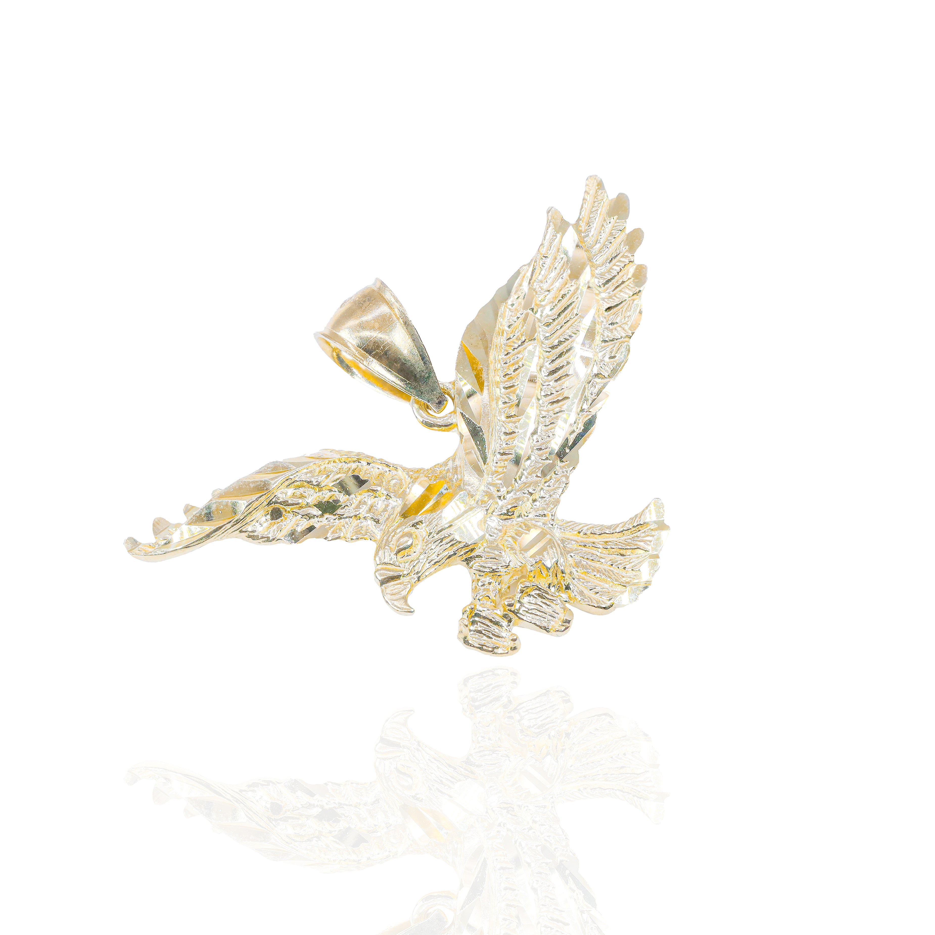 10KT Yellow Gold Hawk Solid Gold Pendant