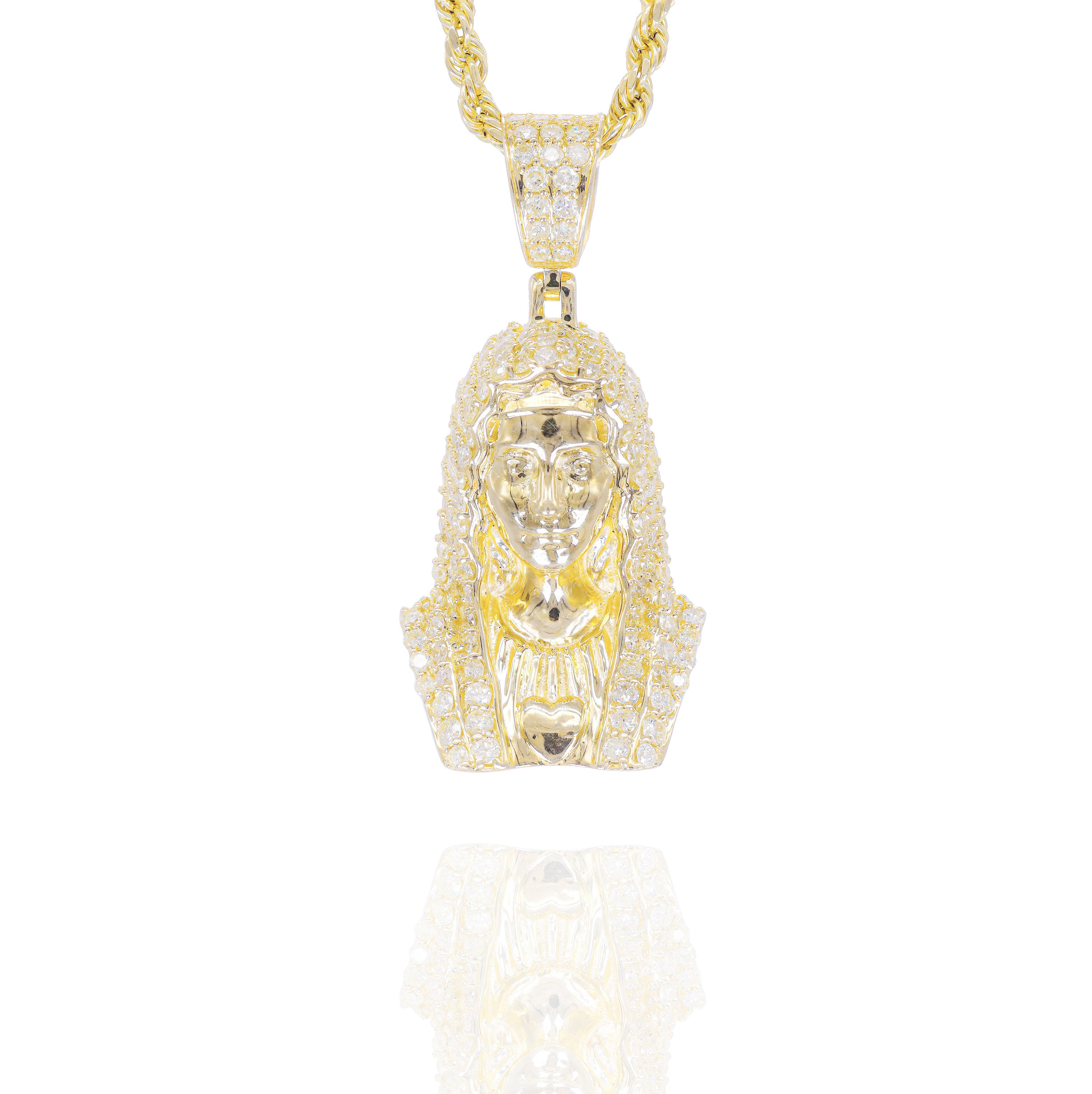 Virgin Mary Diamond Pendant