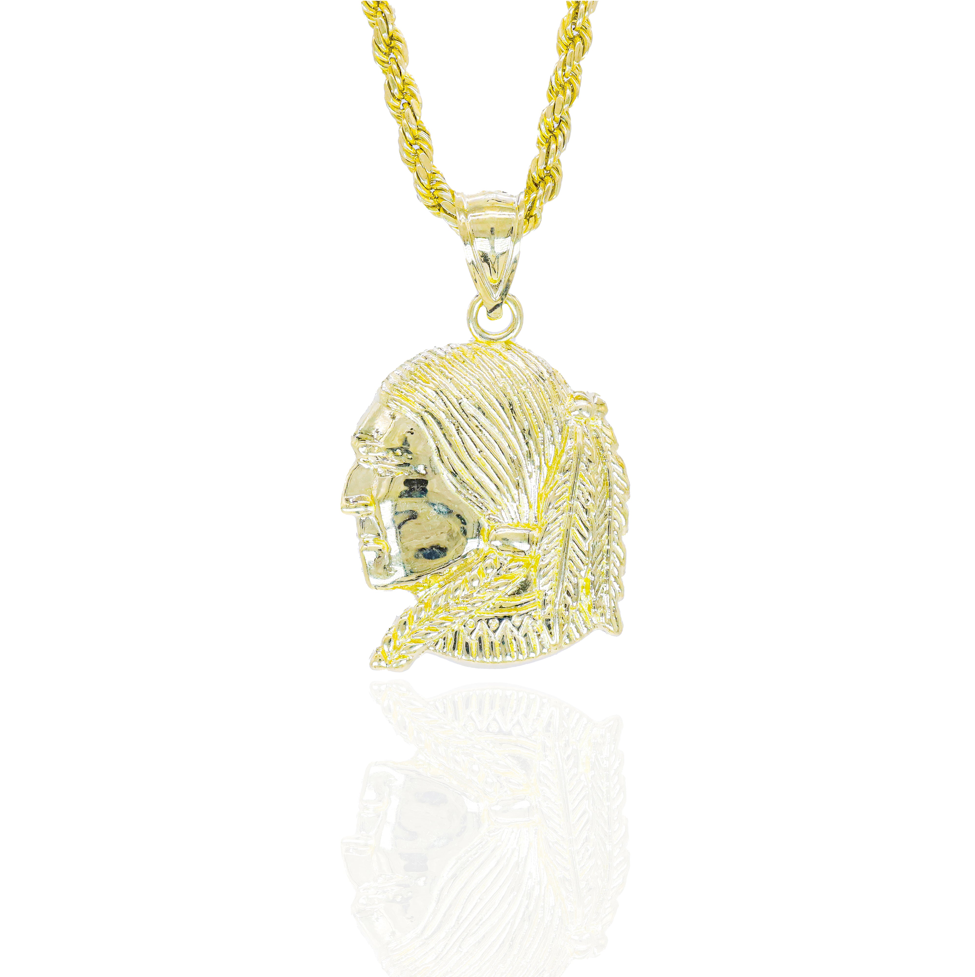 10KT Yellow Gold Native American Solid Gold Pendant