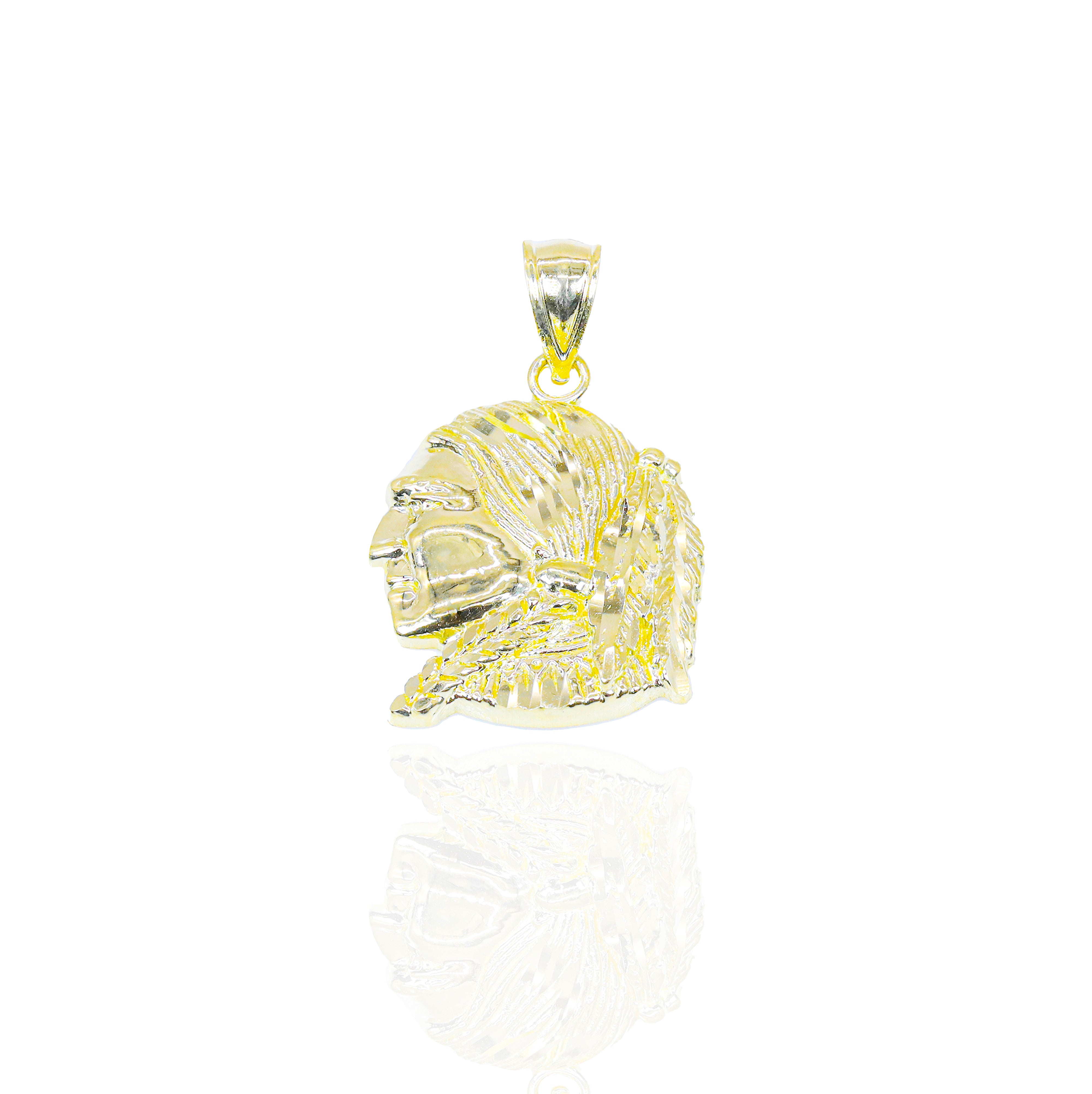 10KT Yellow Gold Native American Solid Gold Pendant