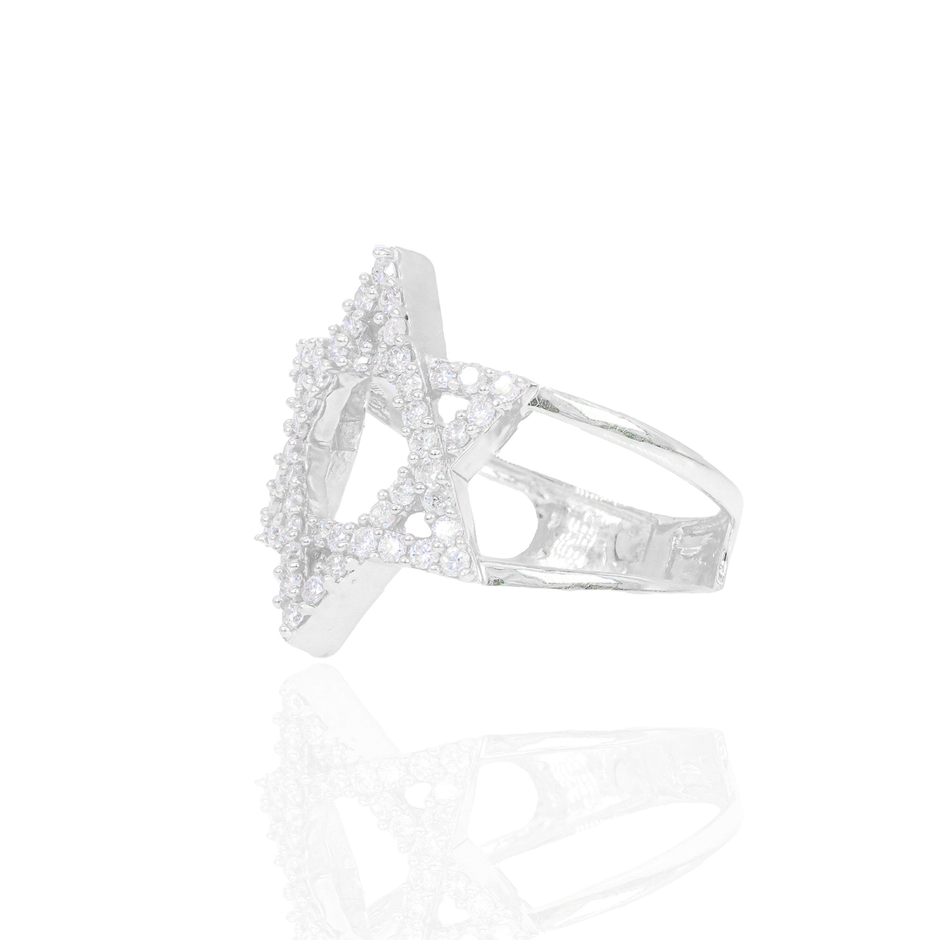 Star of David Open Diamond Ring