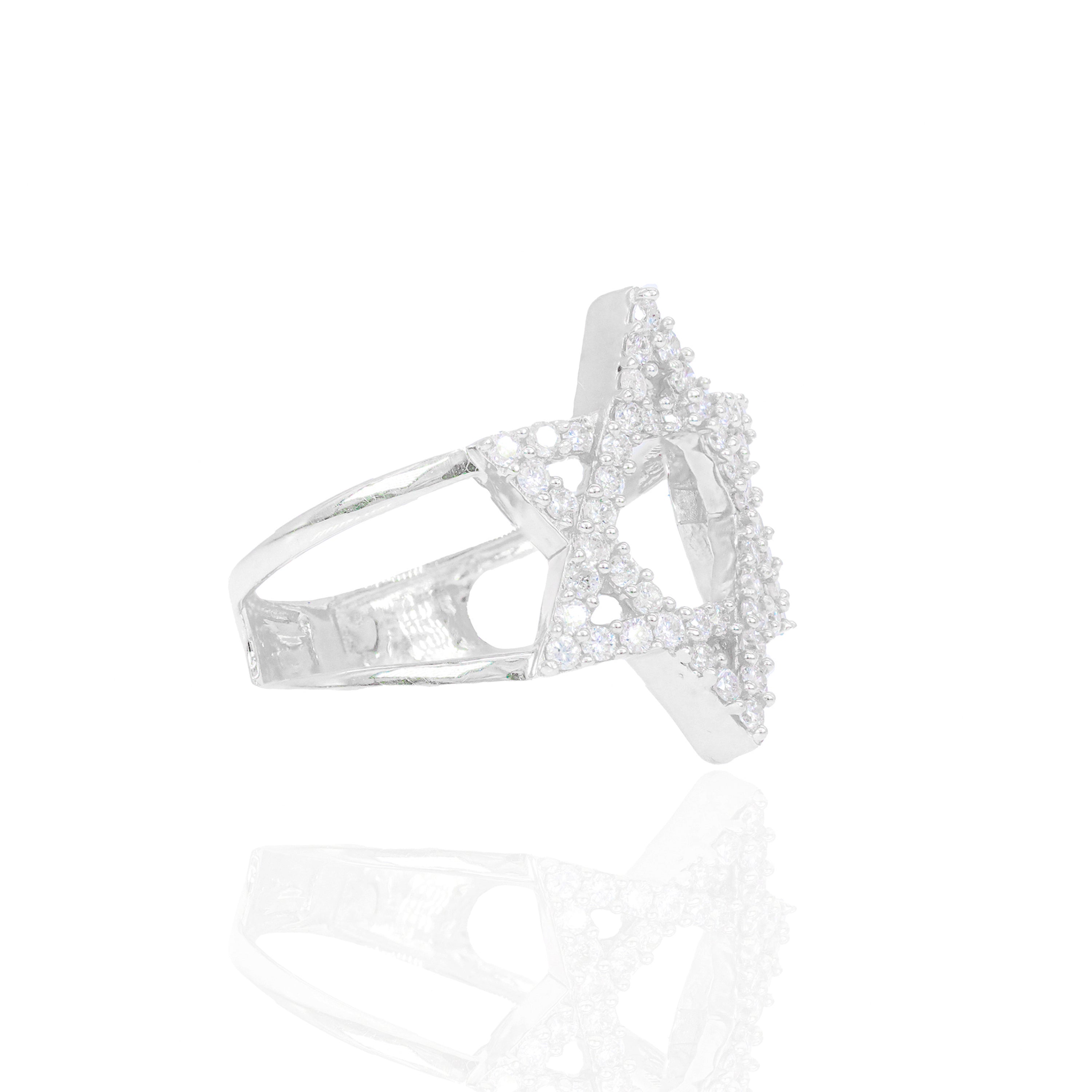 Star of David Open Diamond Ring