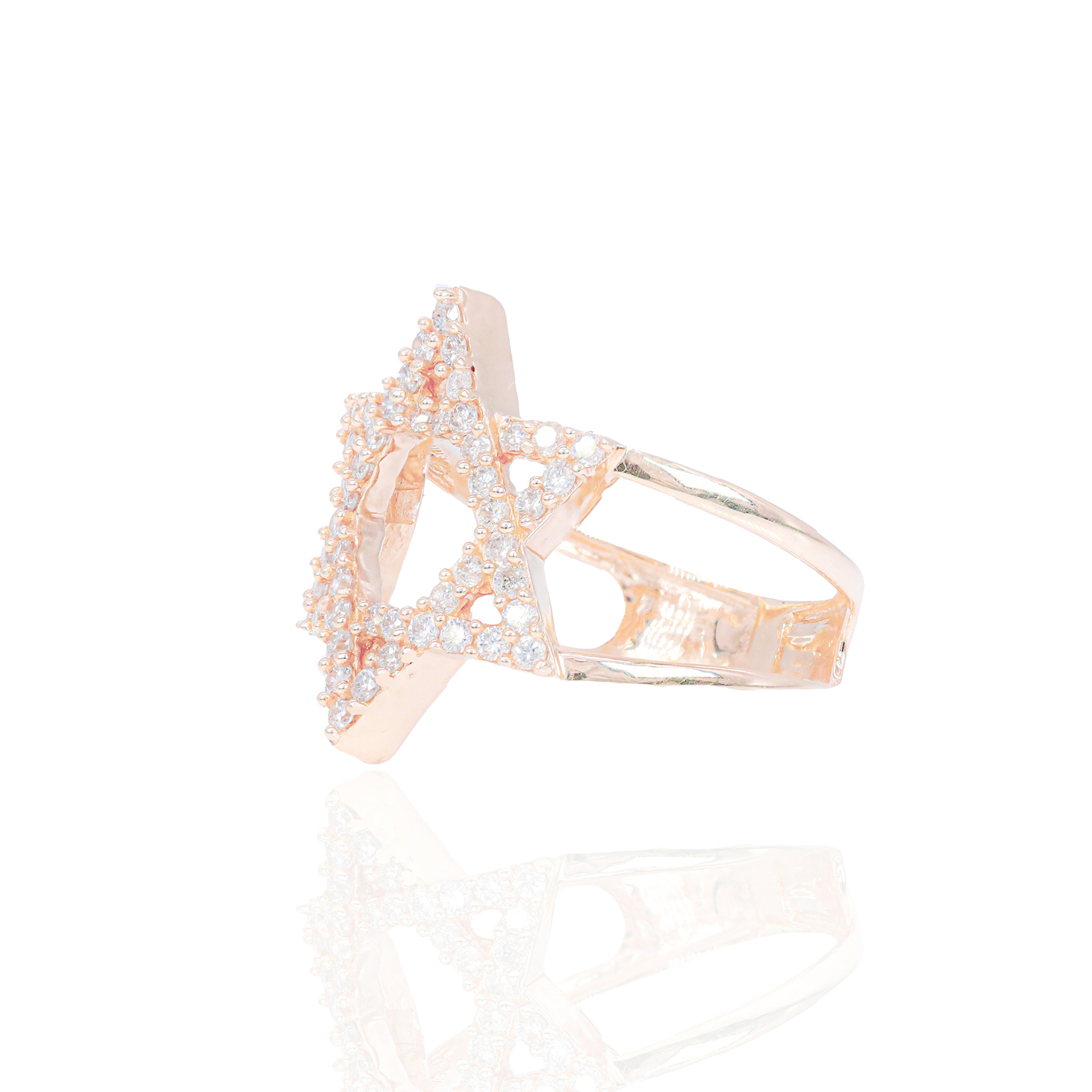 Star of David Open Diamond Ring