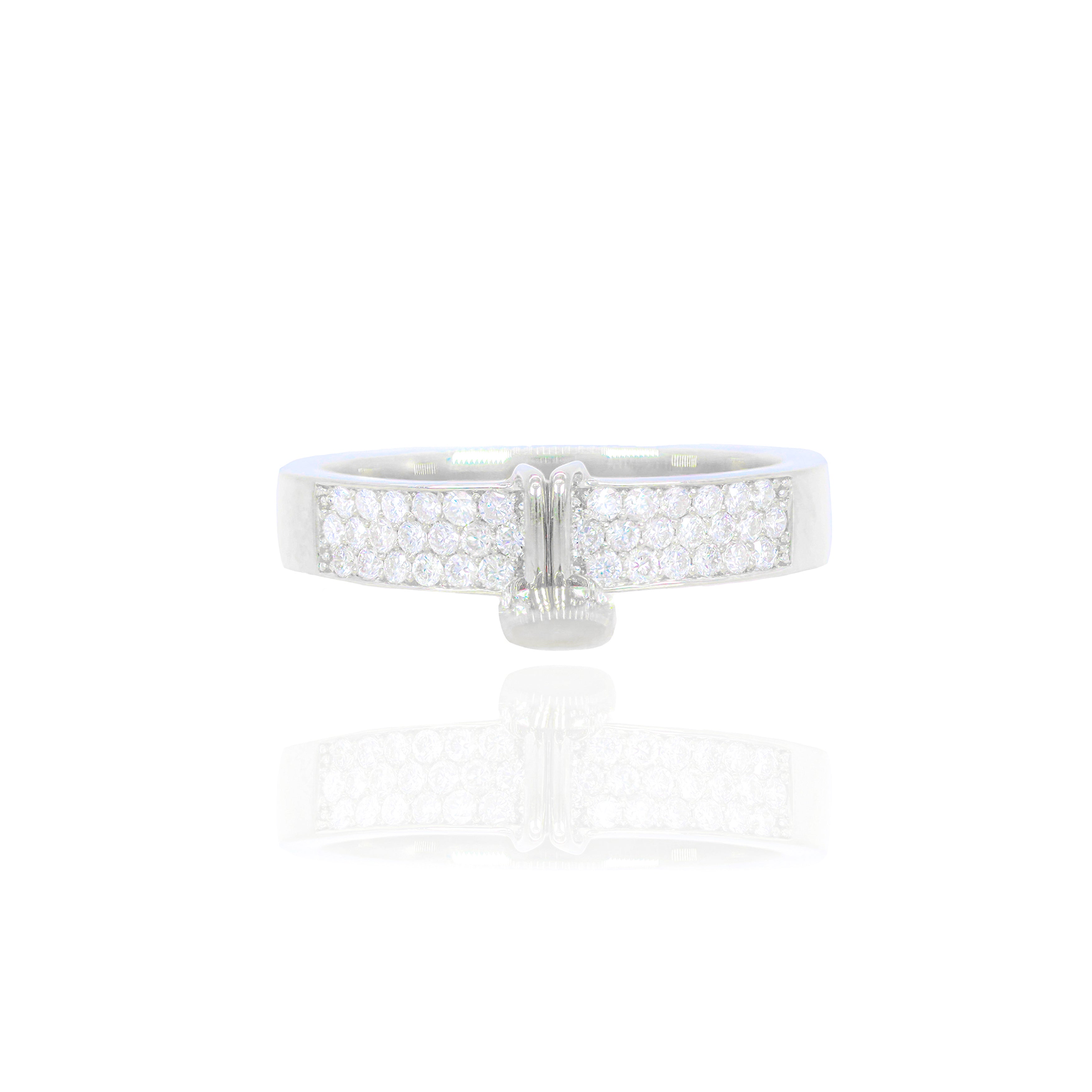 Gold Lock Diamond Ring
