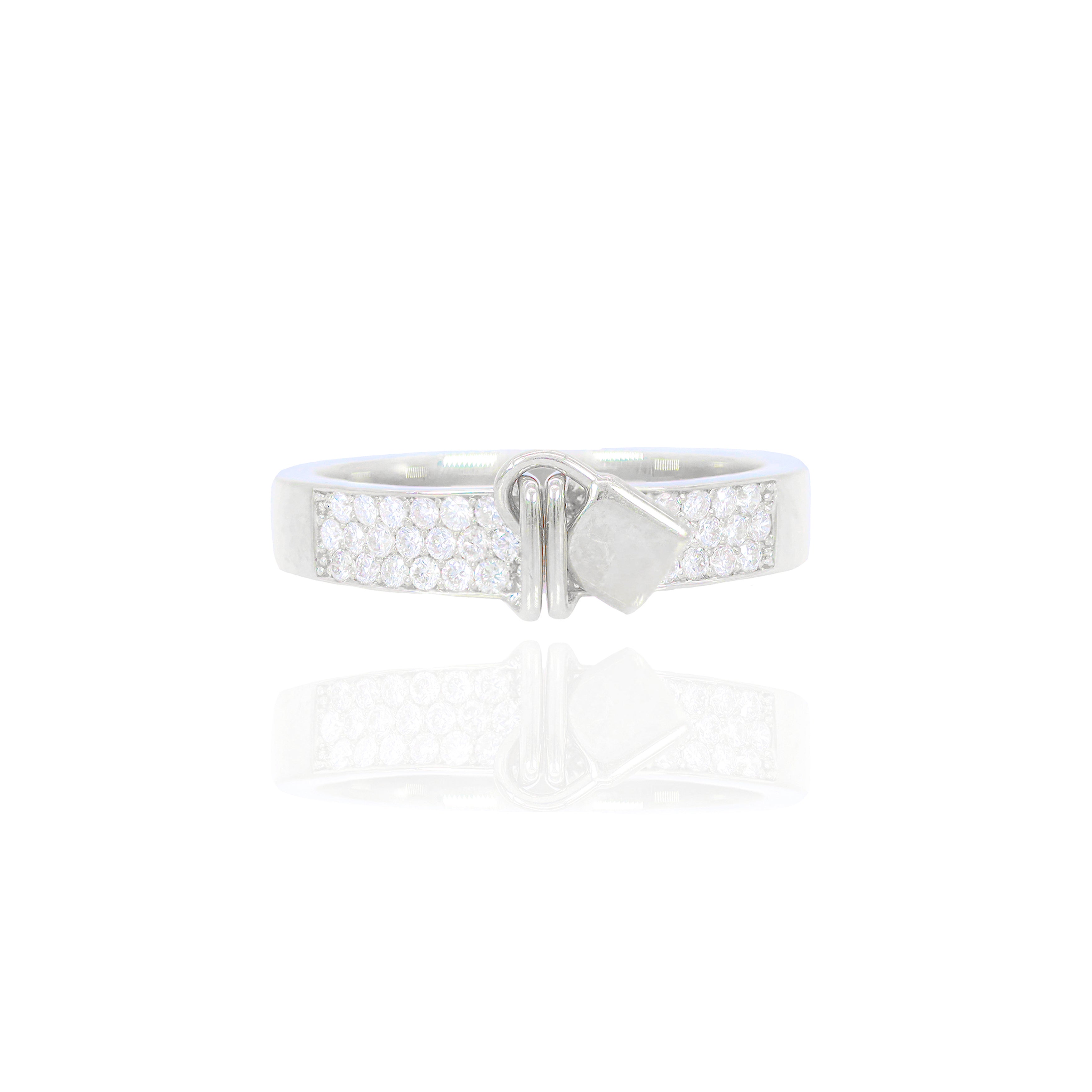Gold Lock Diamond Ring