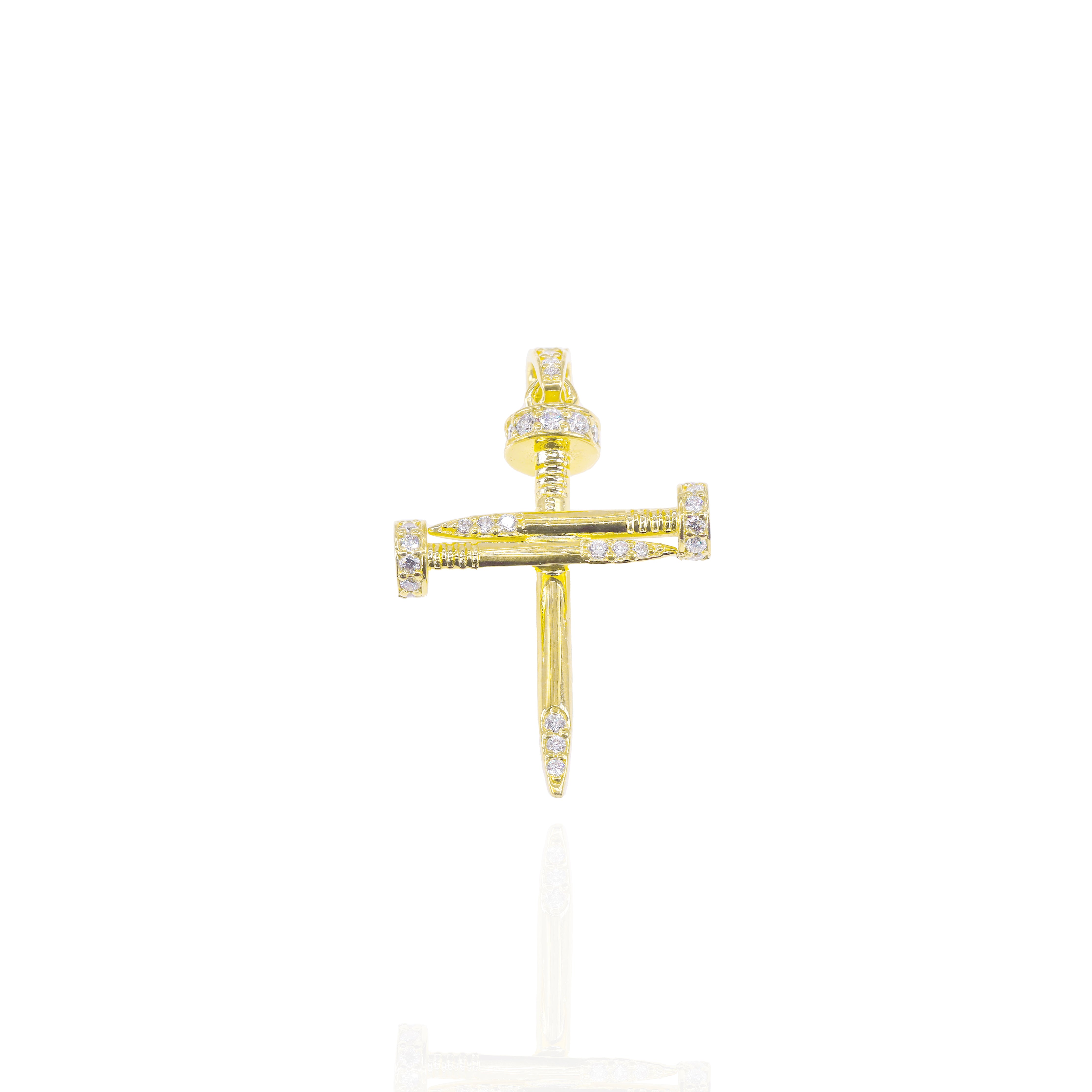 Diamond Nail Cross Pendant