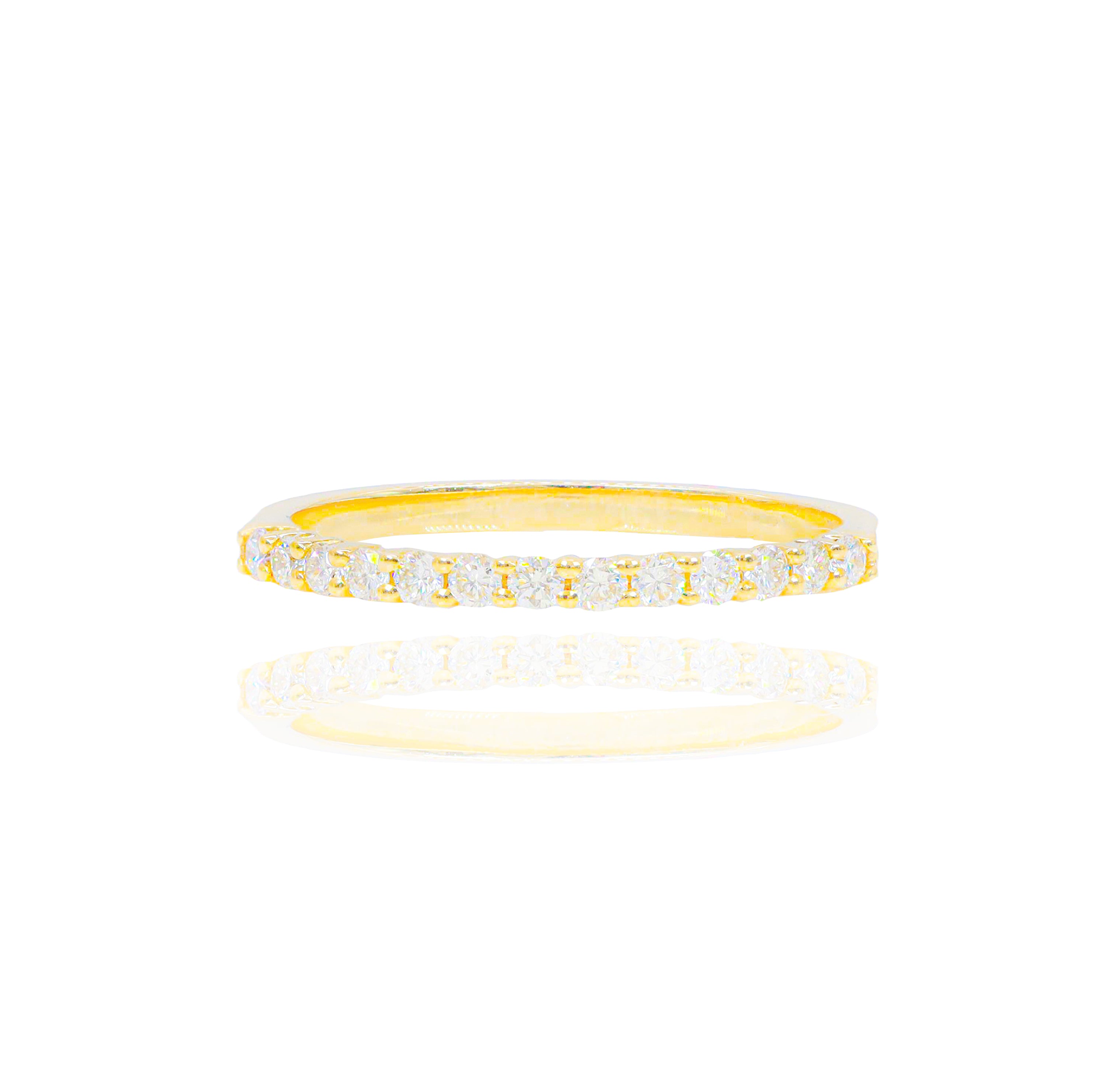 One Row Diamond Band