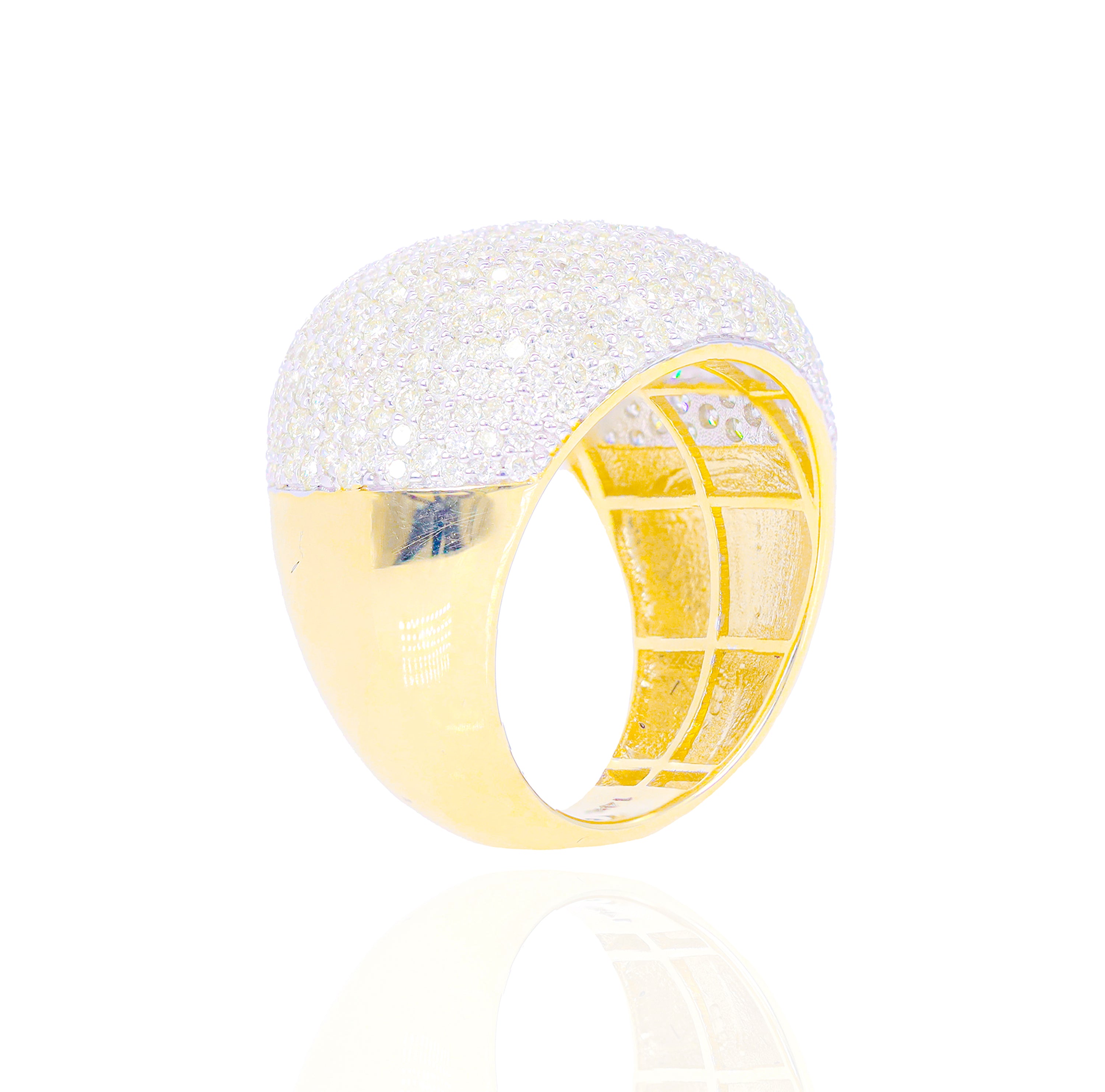 Round Domed Diamond Ring