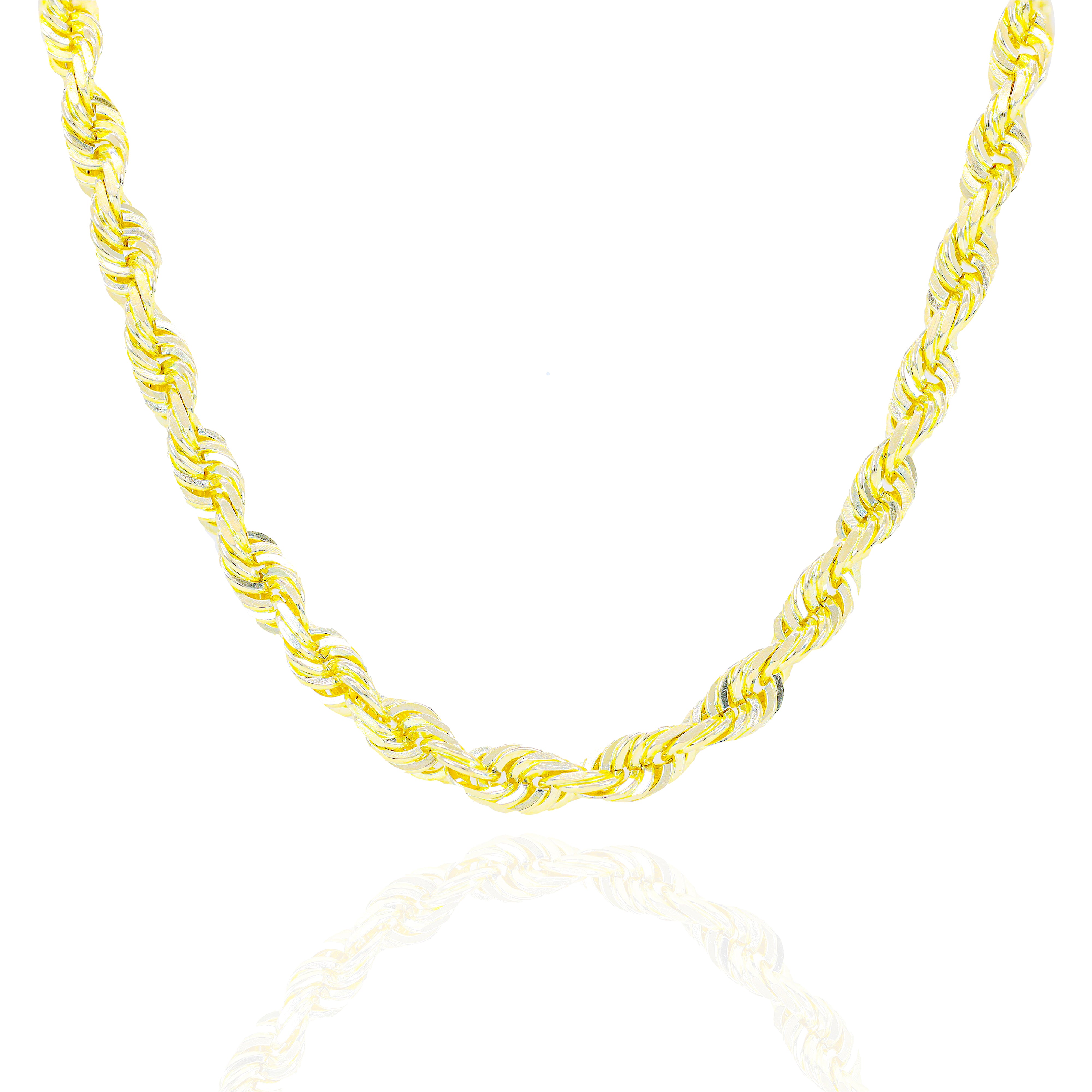 10KT Solid Rope Yellow Gold Chain