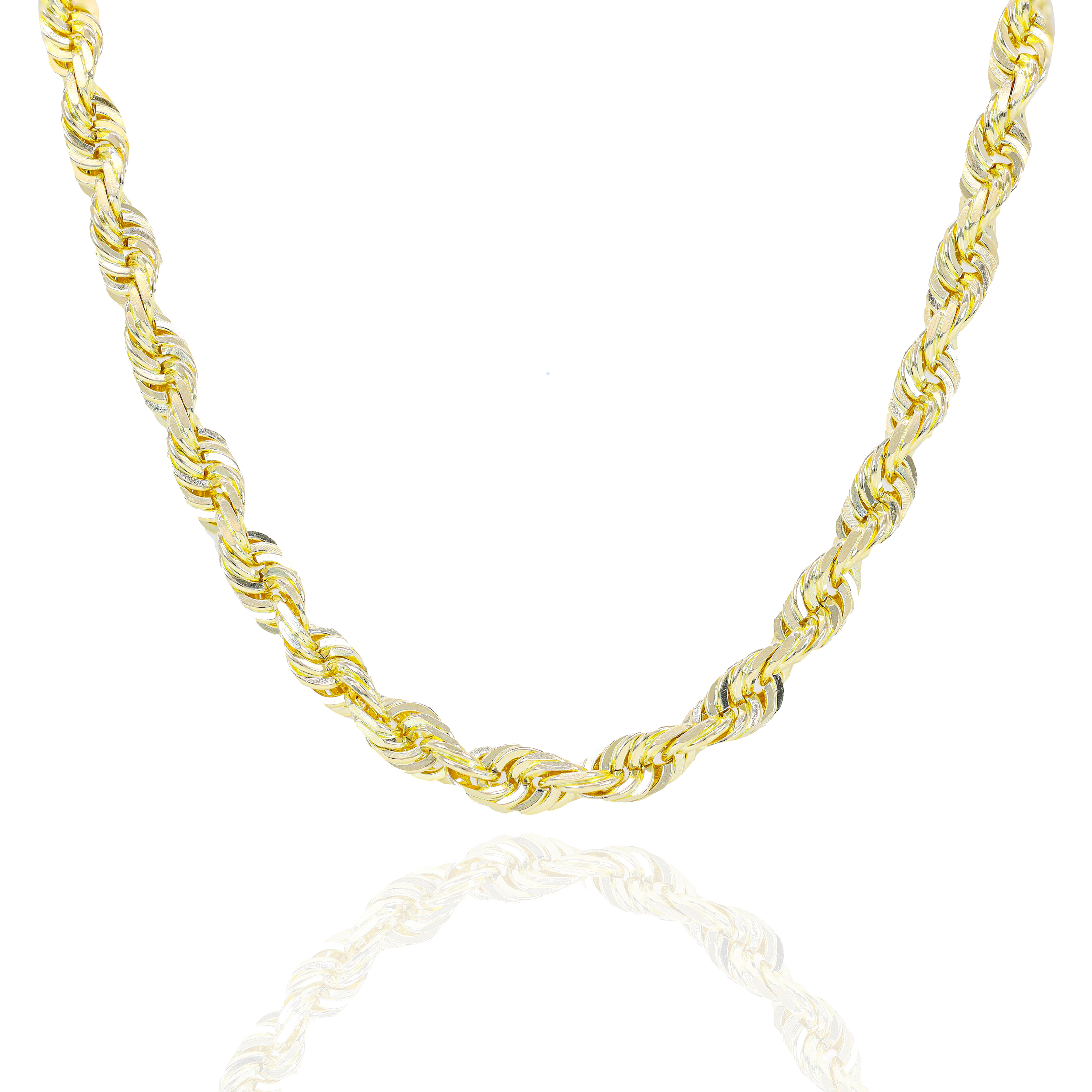 10KT Semi-Solid Rope Yellow Gold Chain