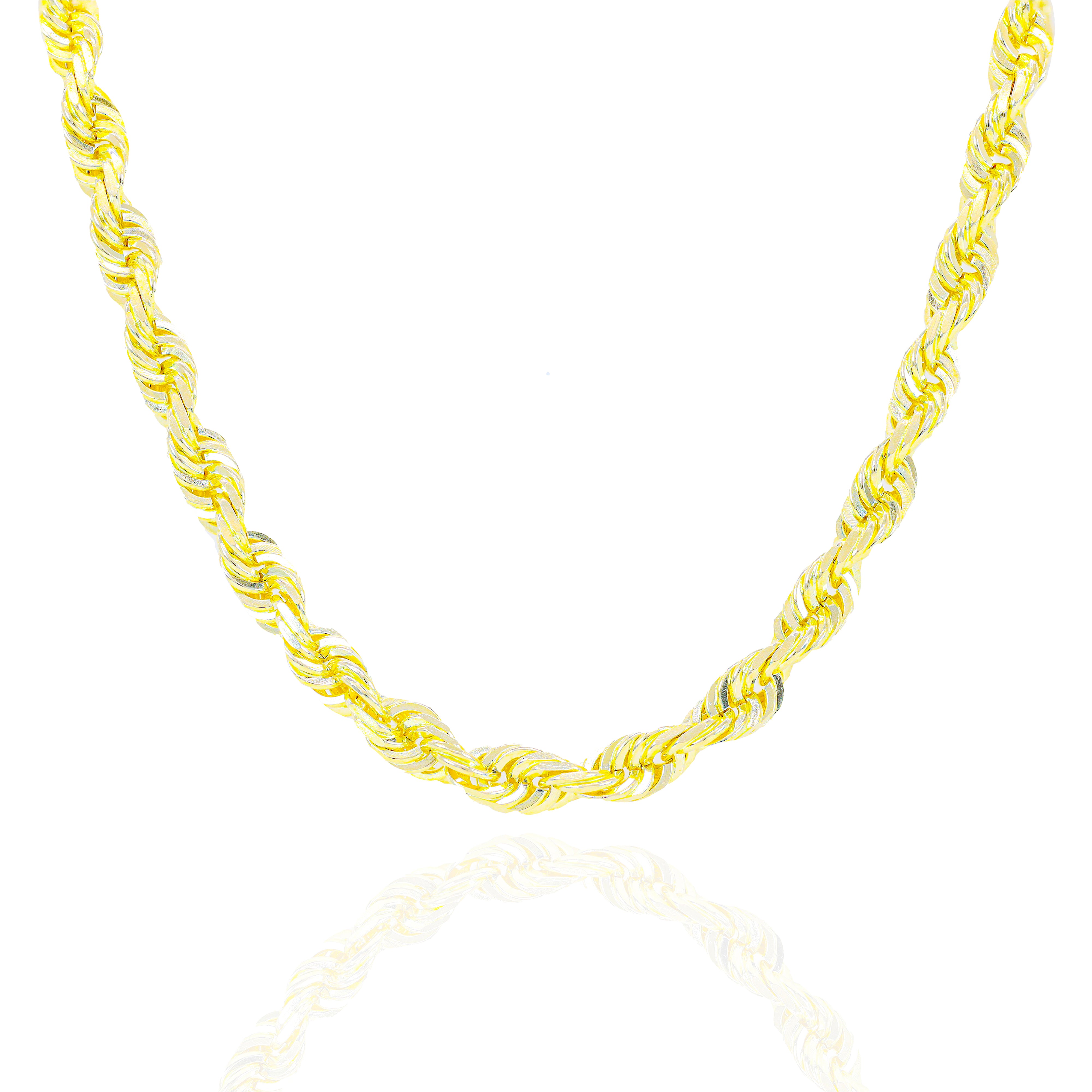 14KT Solid Rope Yellow Gold Chain
