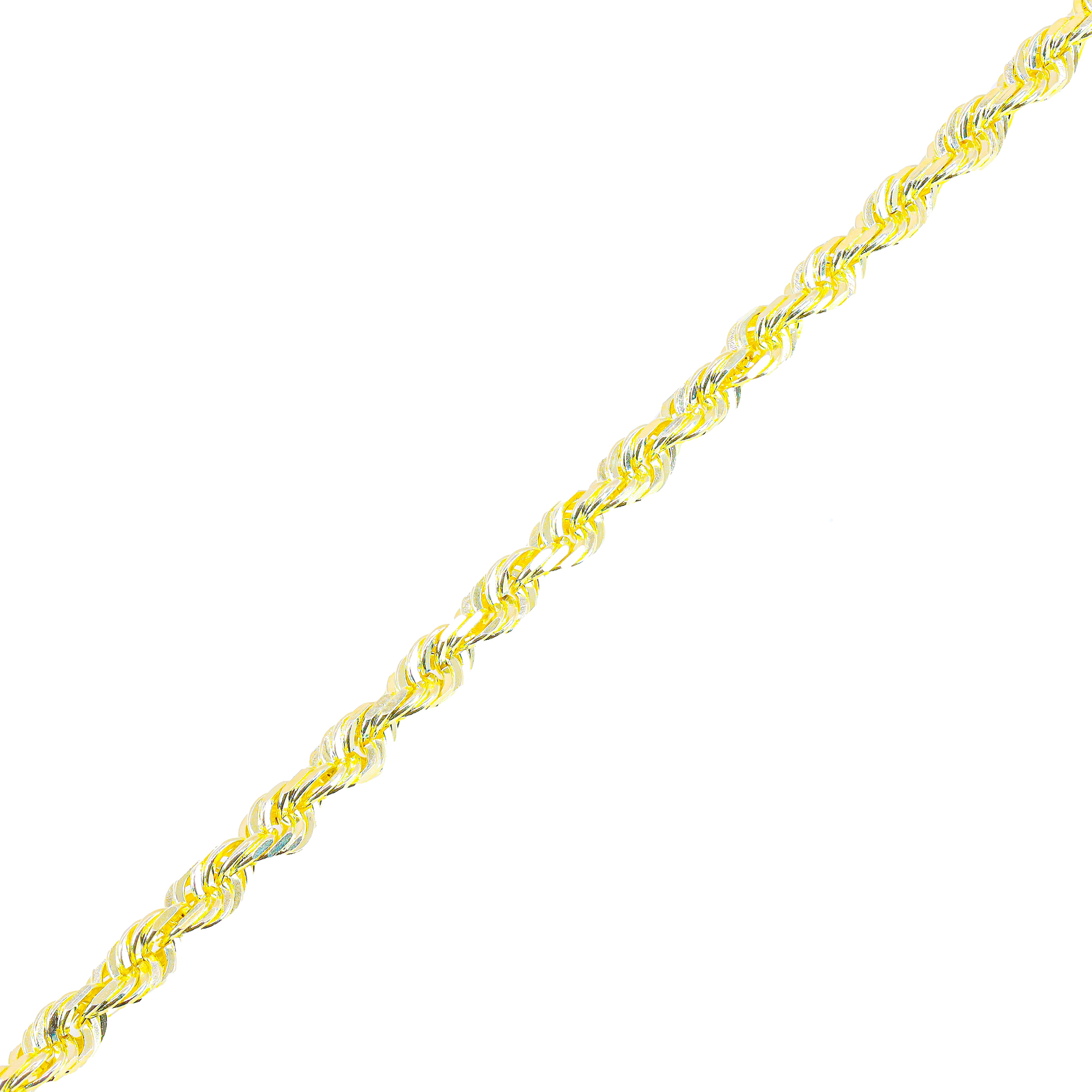 14KT Solid Rope Yellow Gold Chain