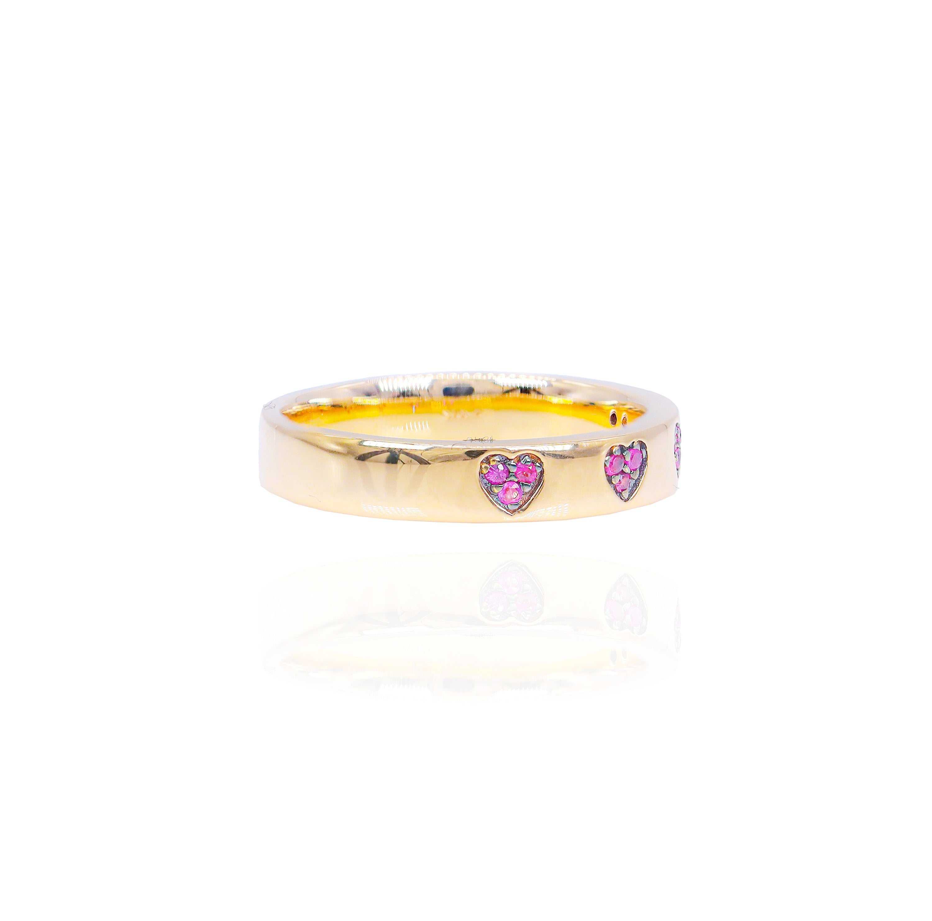 Heart Shaped Ruby Gold Ring