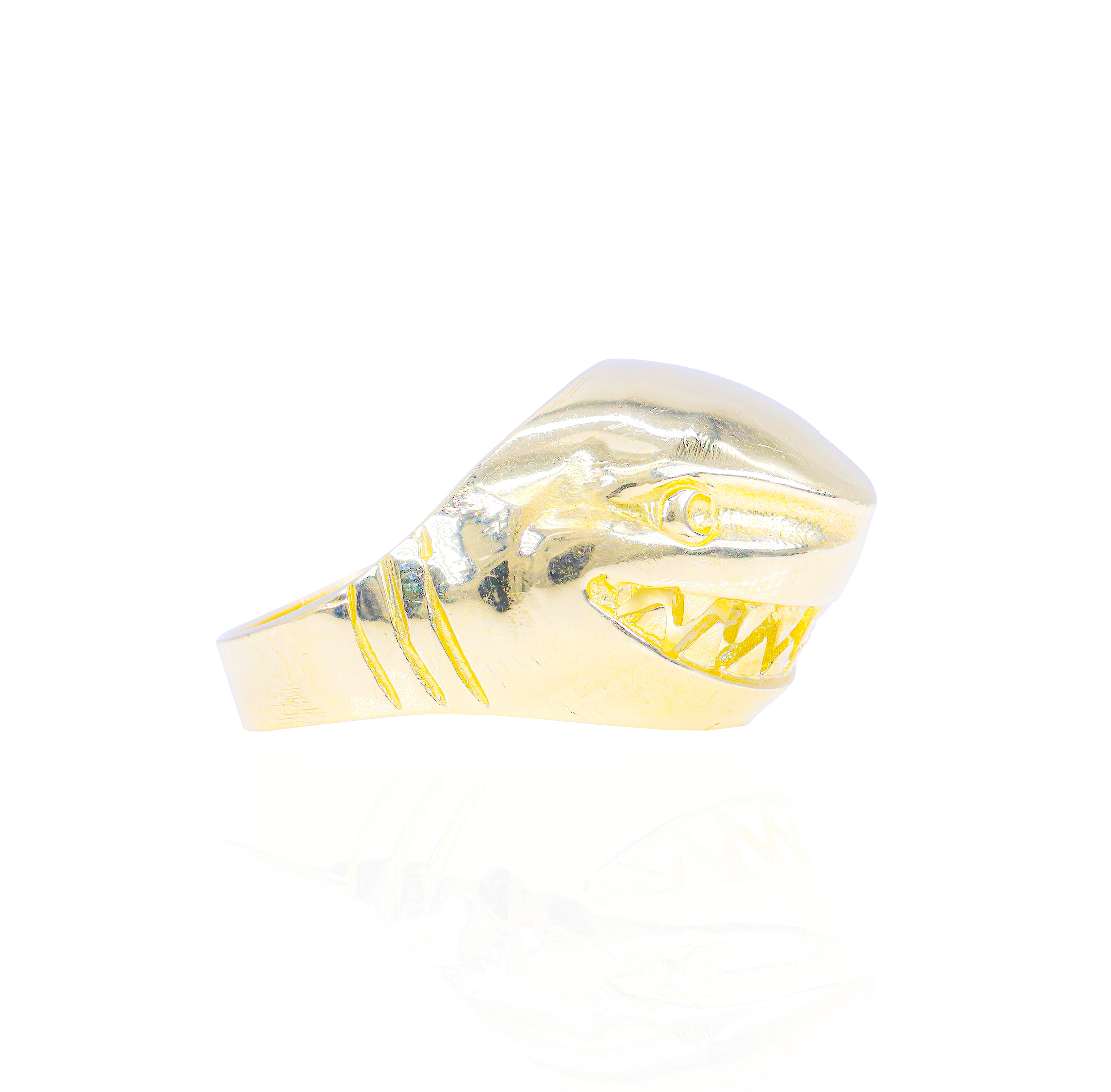14KT Solid Gold Shark Ring