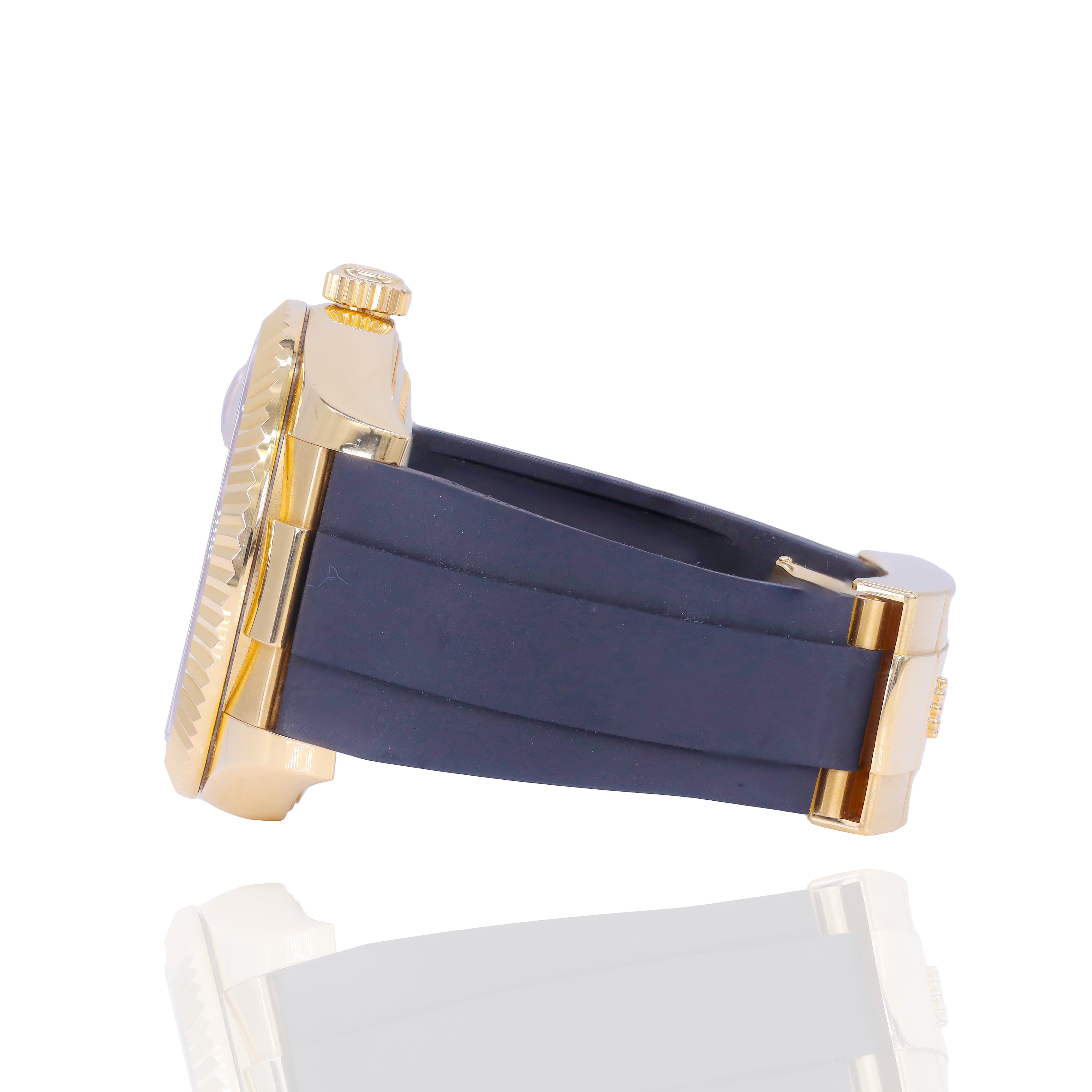 Rolex 326238 Sky Dweller Black Dial 18KT Yellow Gold Oysterflex Rubber Strap