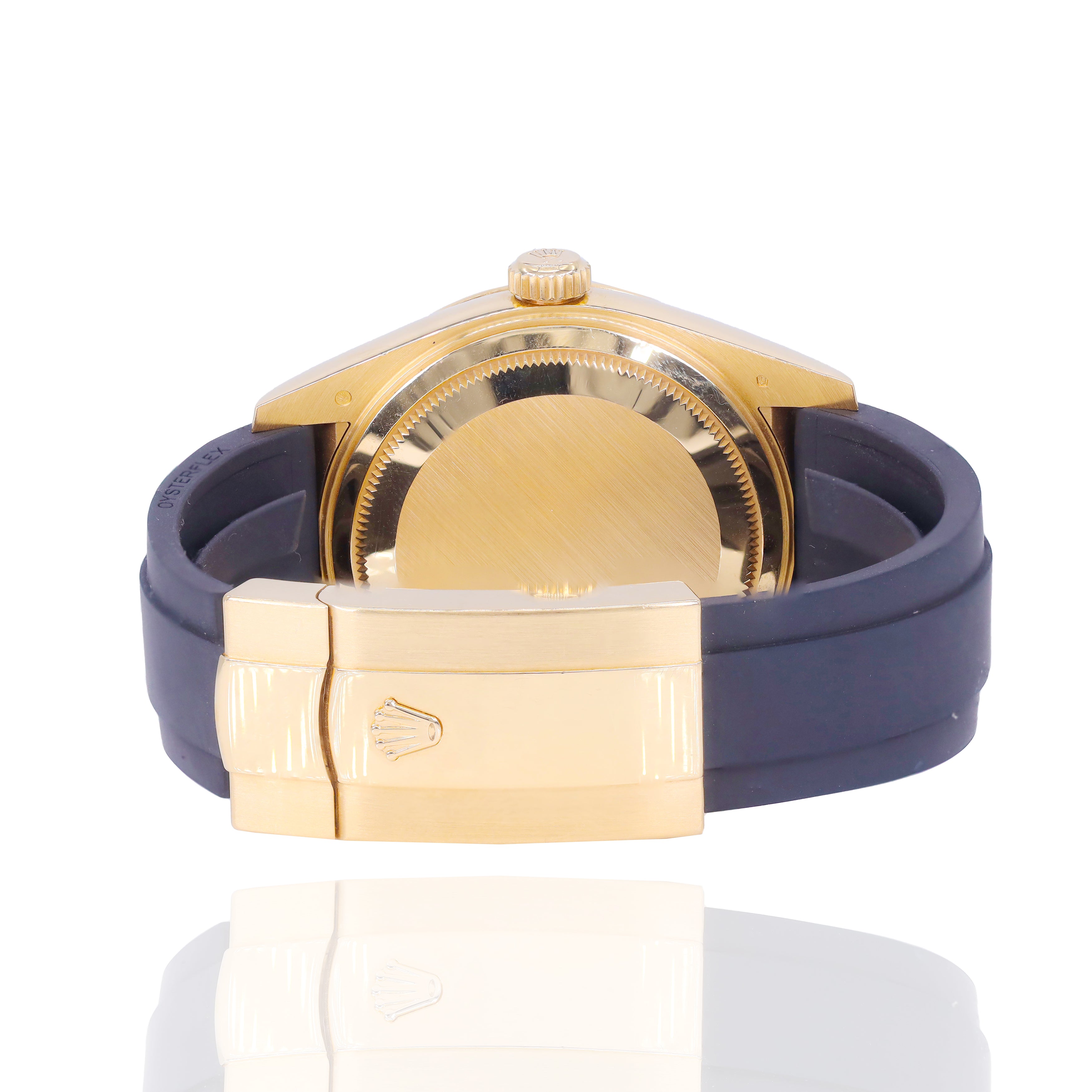 Rolex 326238 Sky Dweller Black Dial 18KT Yellow Gold Oysterflex Rubber Strap