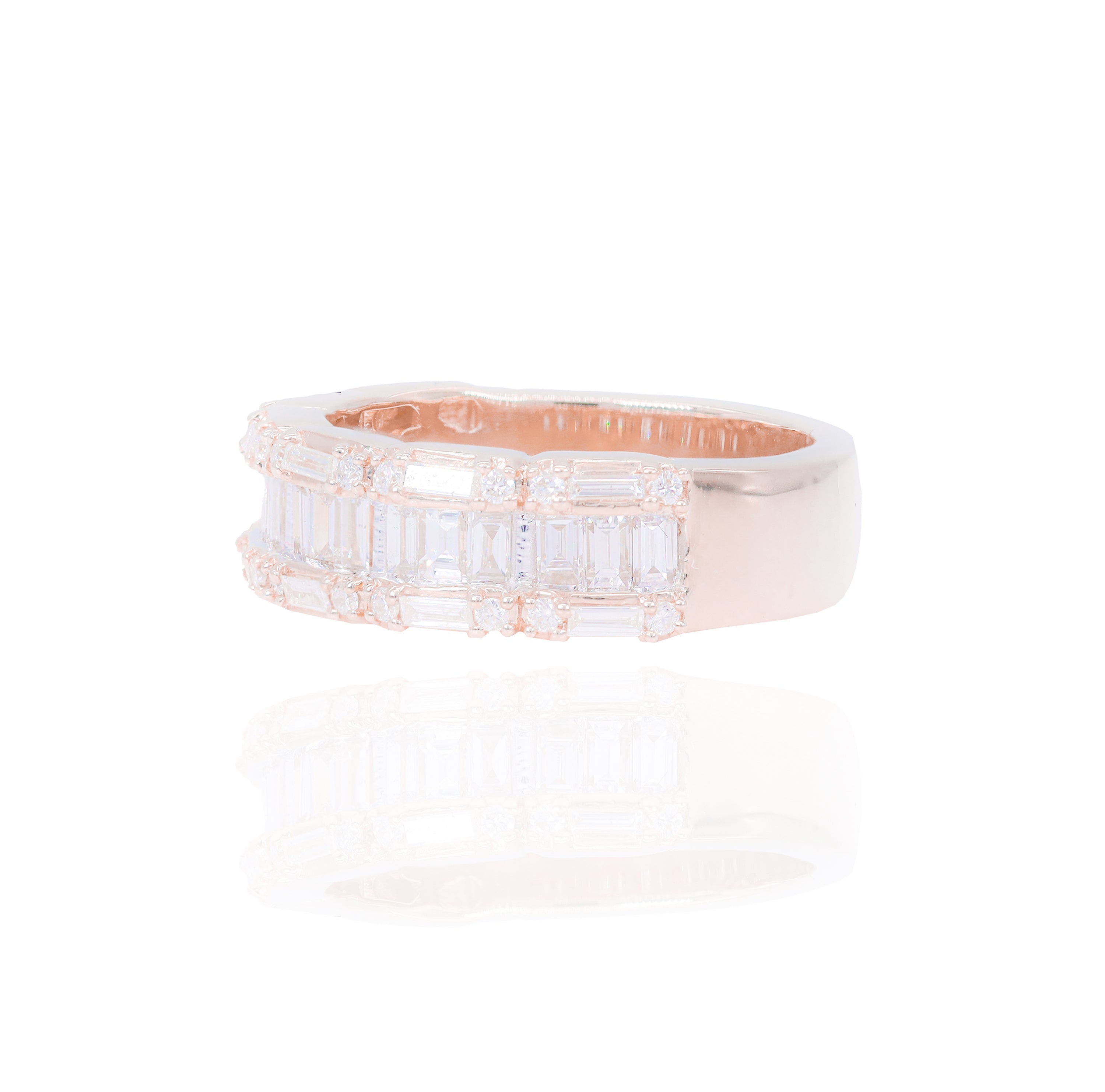 Baguette Sectional Diamond Ring Band