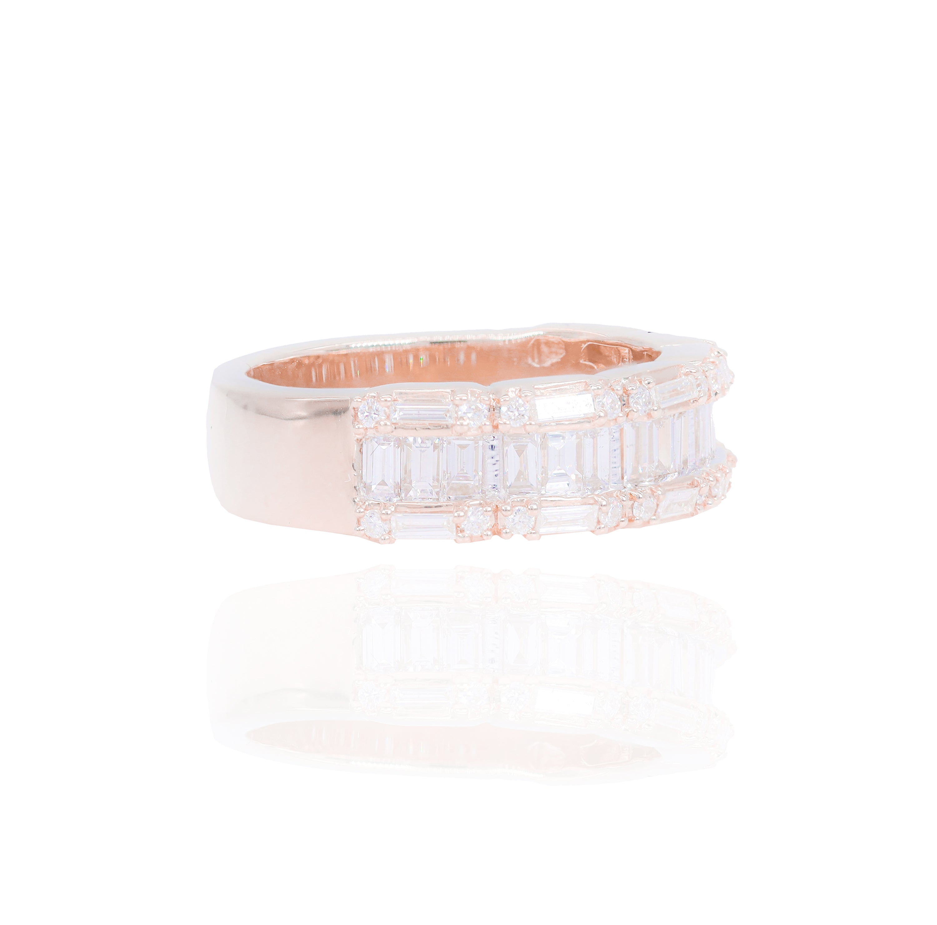 Baguette Sectional Diamond Ring Band
