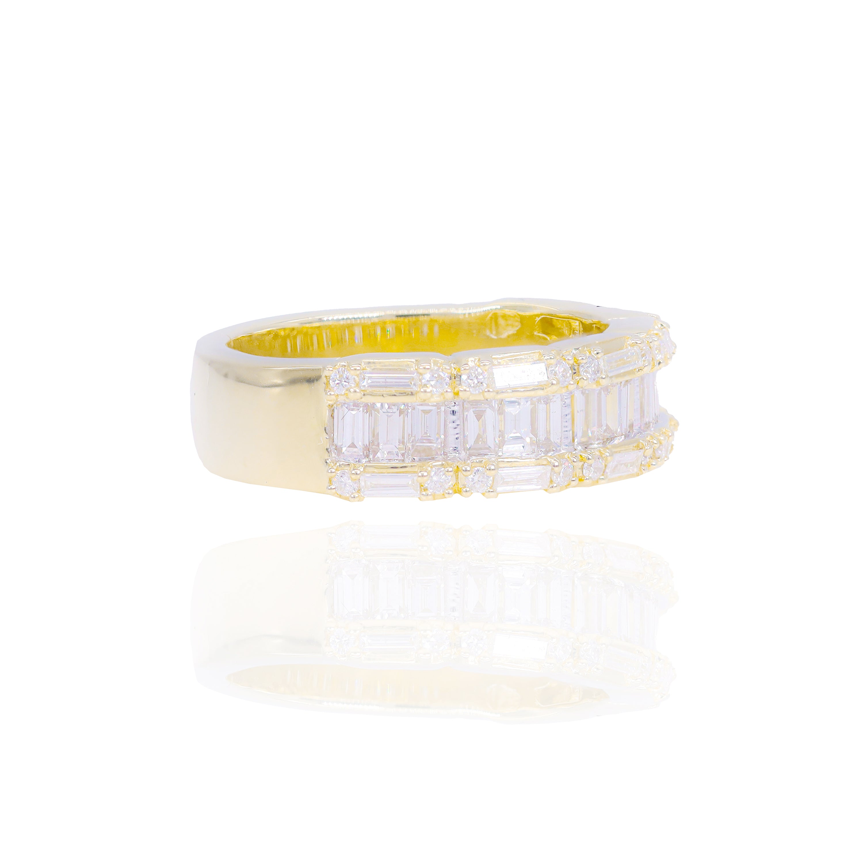 Baguette Sectional Diamond Ring Band