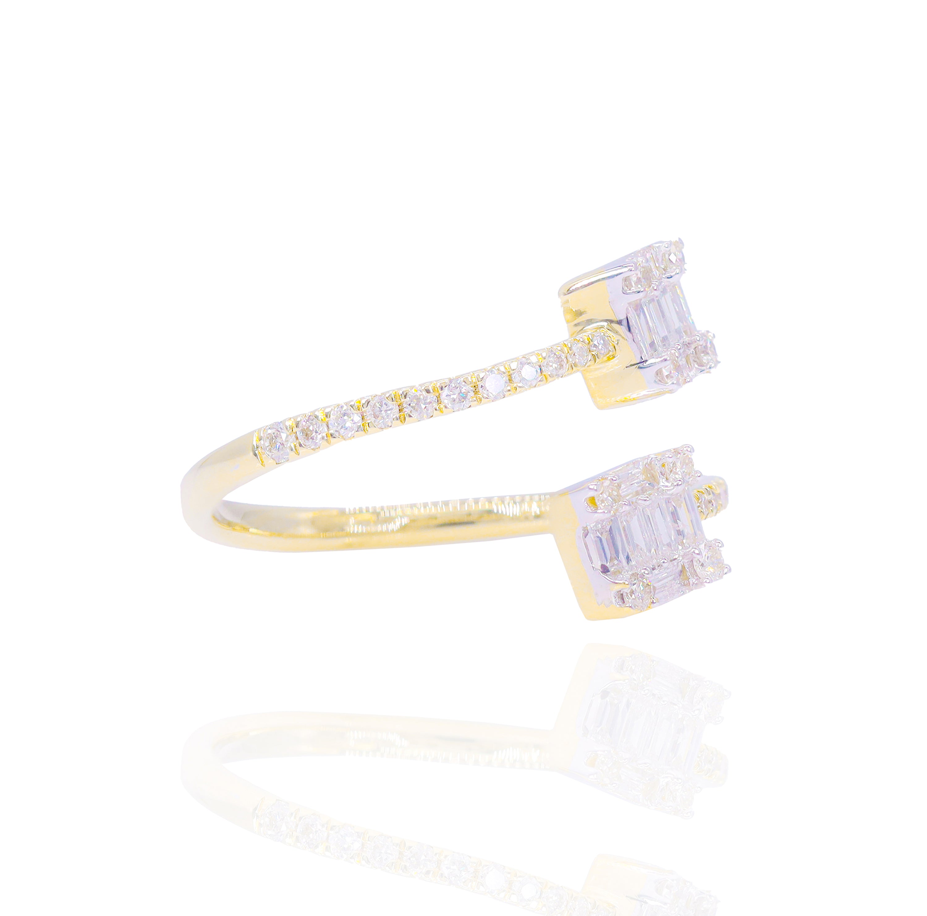 Open Style Baguette Diamond Ring
