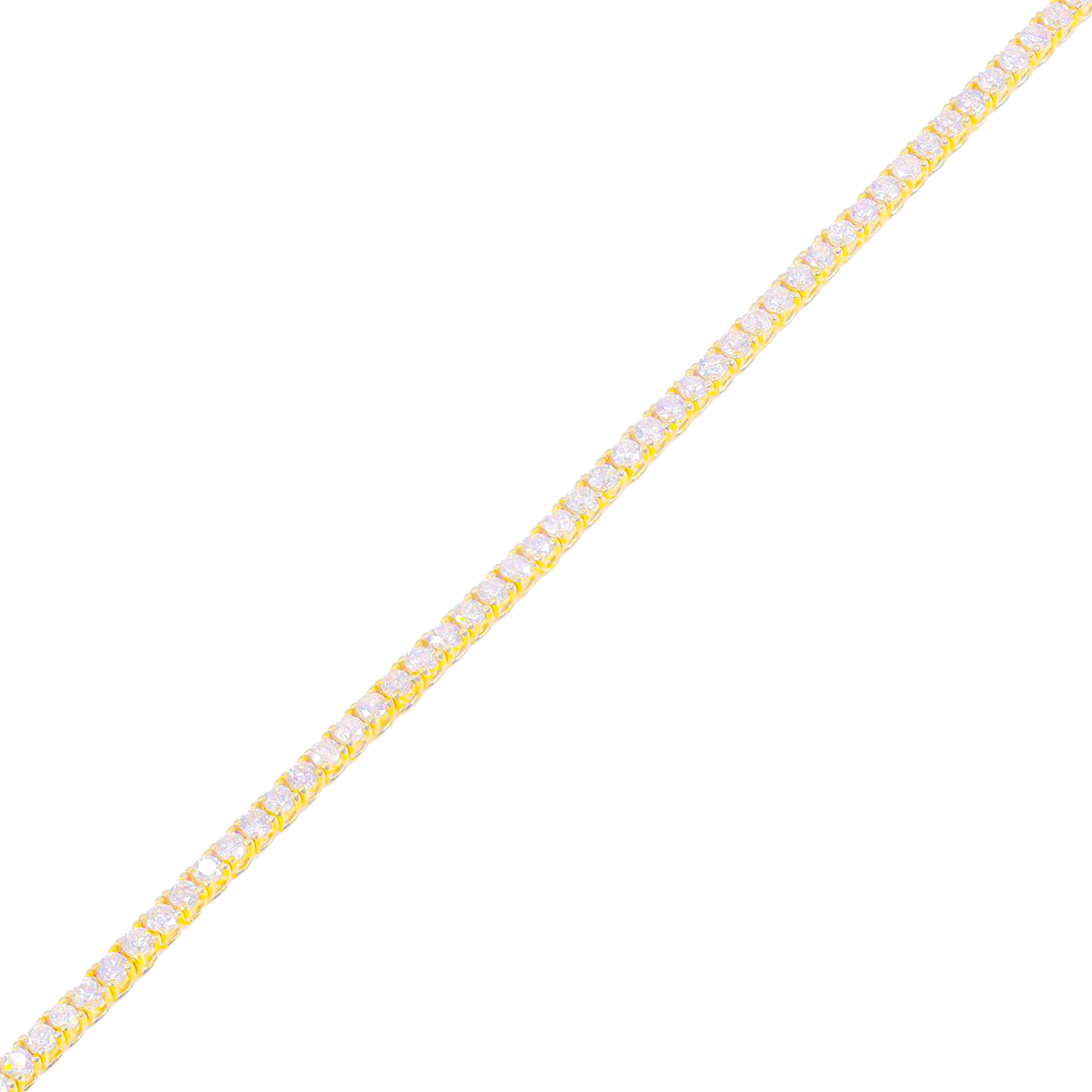 2.25-Pointer Yellow Gold Diamond Tennis Bracelet