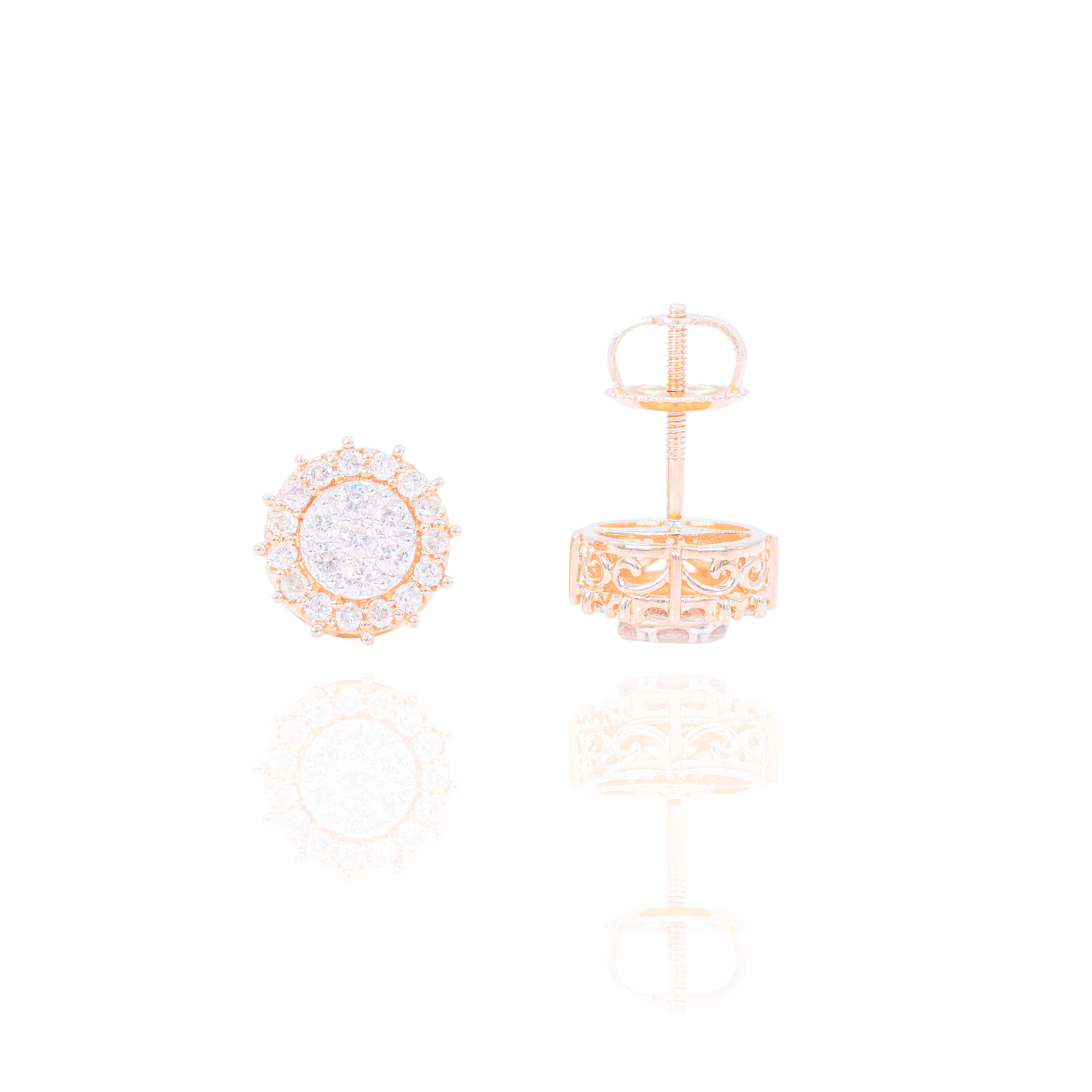 Double Layer Diamond Cluster Earrings