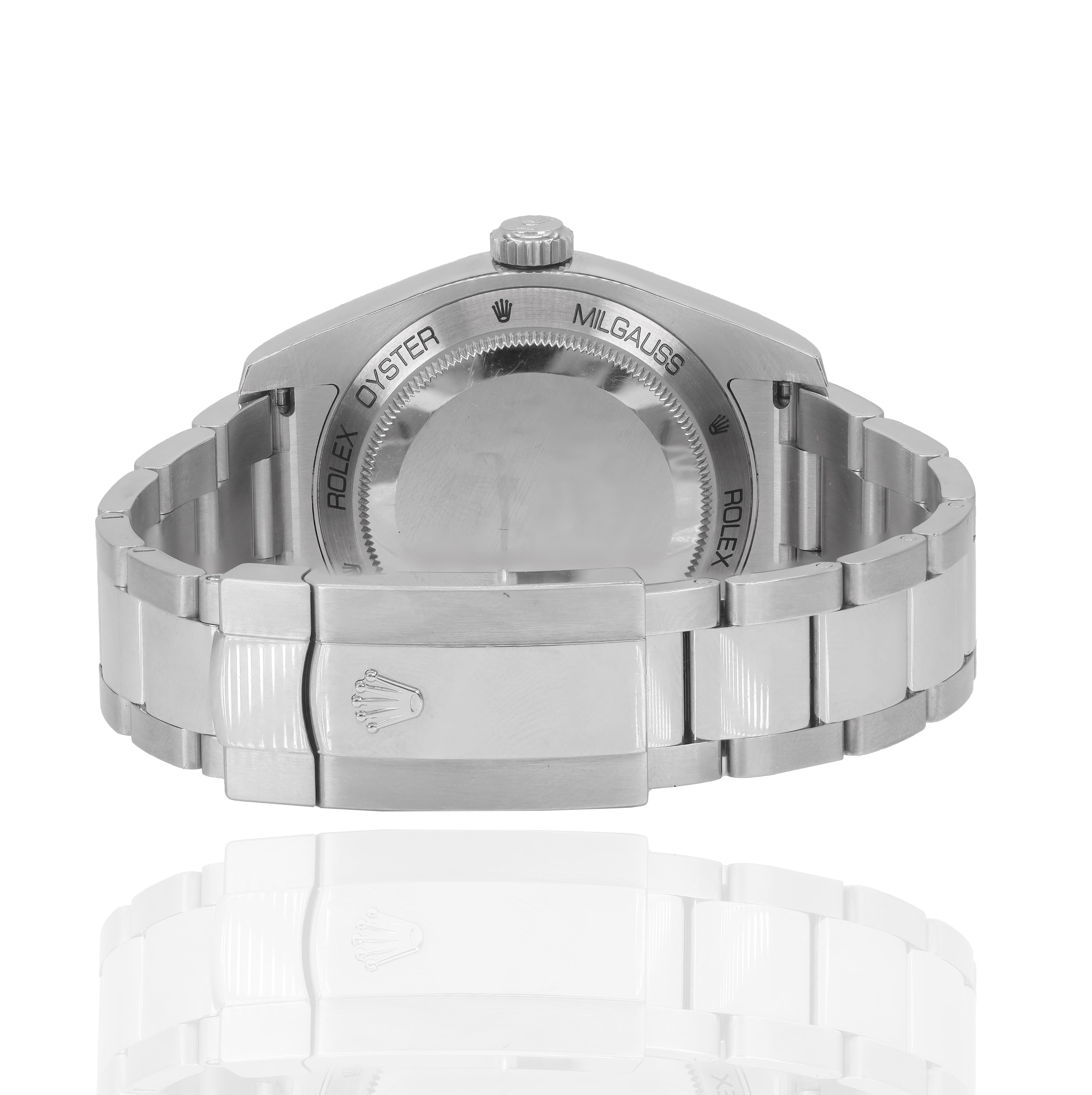 Rolex Milgauss 40mm 116400GV Mens Oystersteel Smooth Bezel & Intense Dial