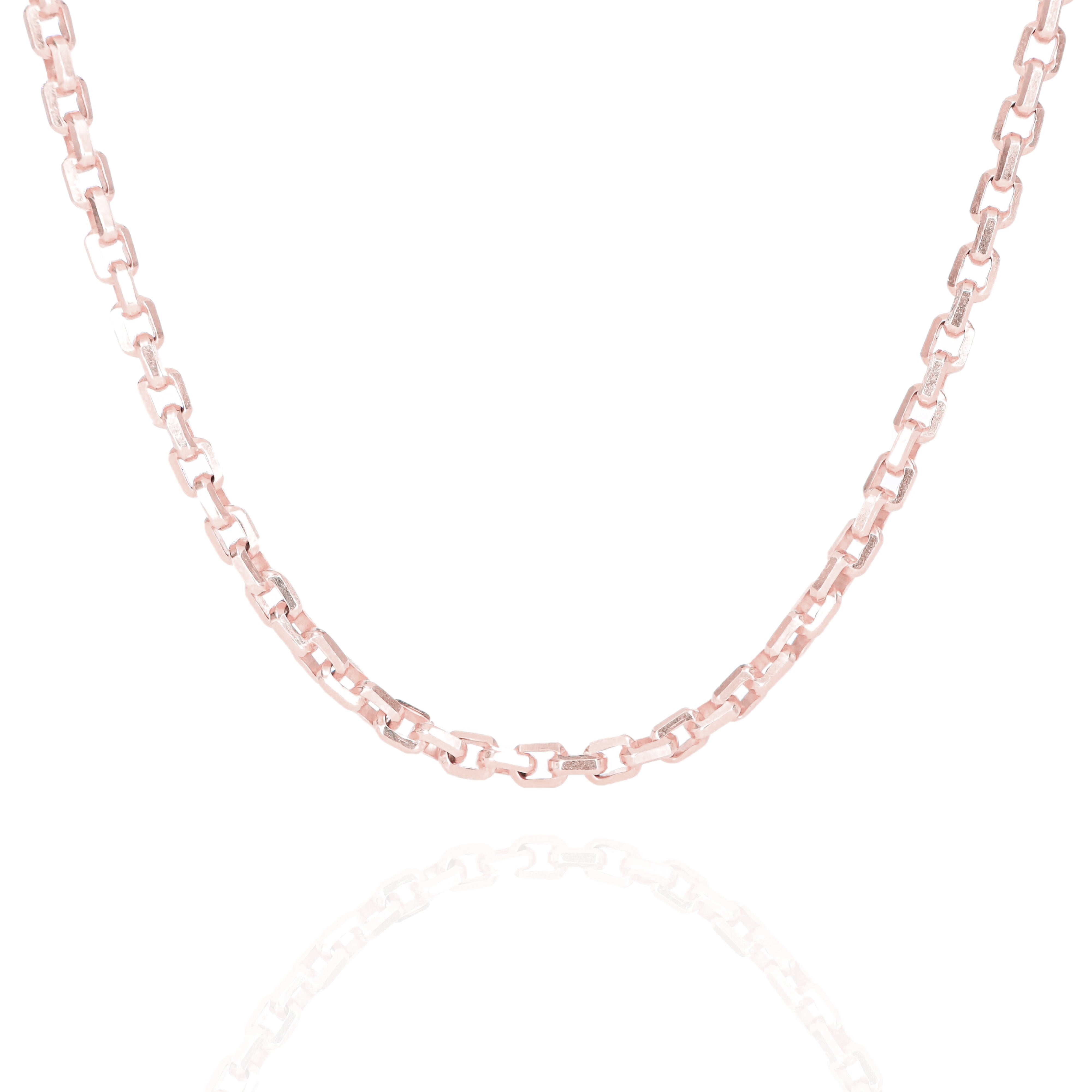 14KT Solid Hermes Link Rose Gold Chain