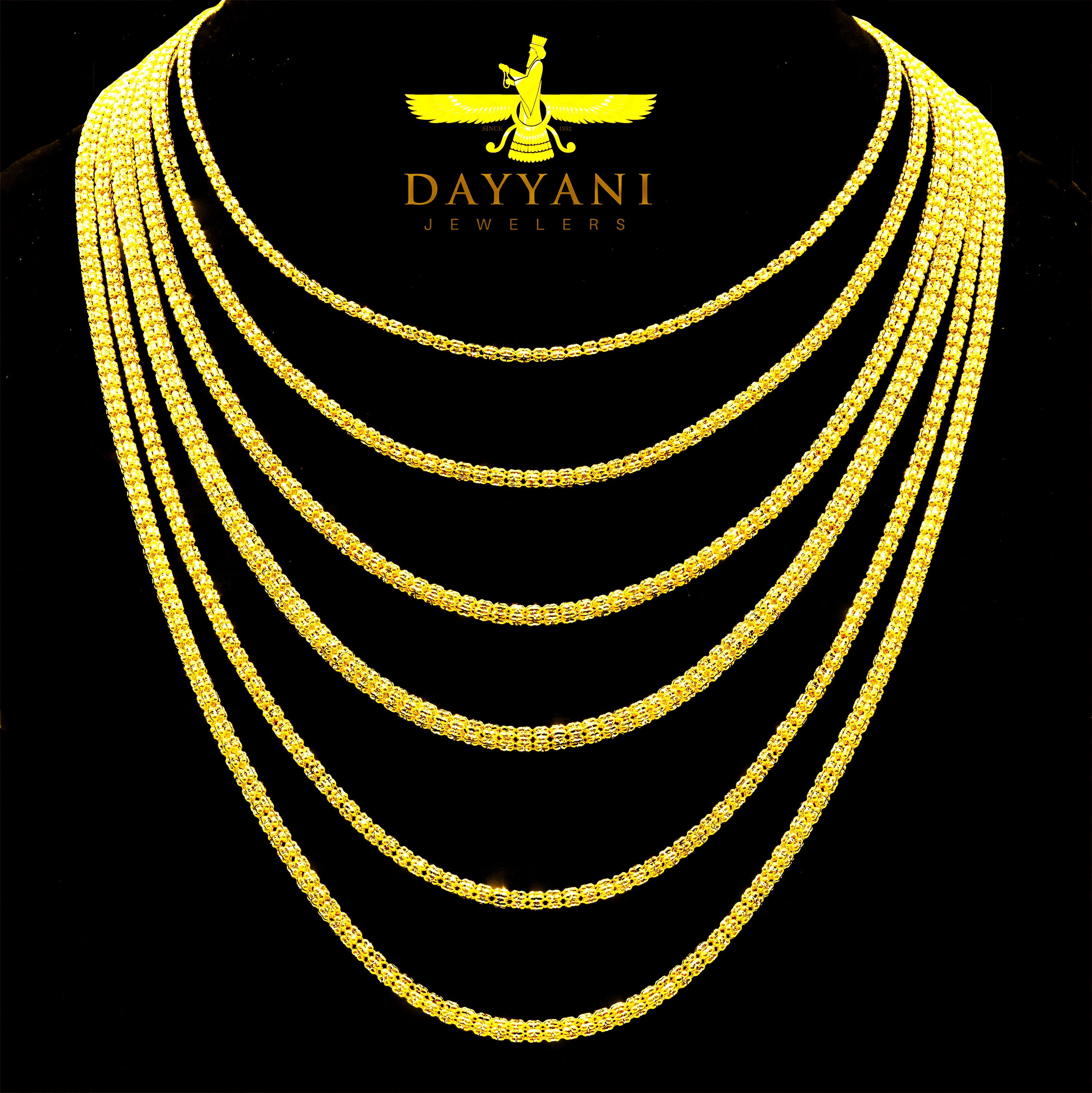 10KT Solid Yellow Gold ICE Gold Chain