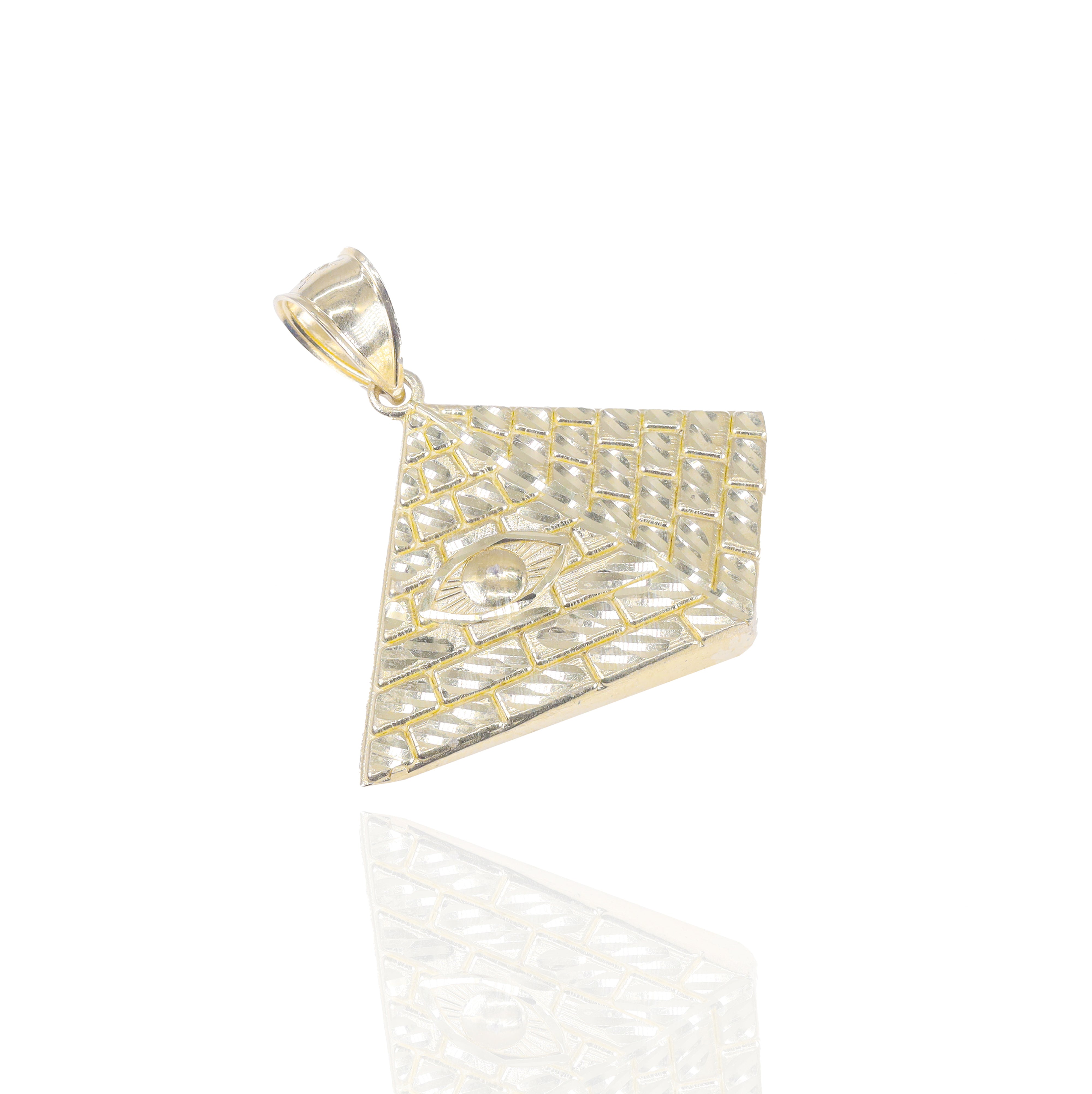 Pyramid Illuminati Gold Pendant