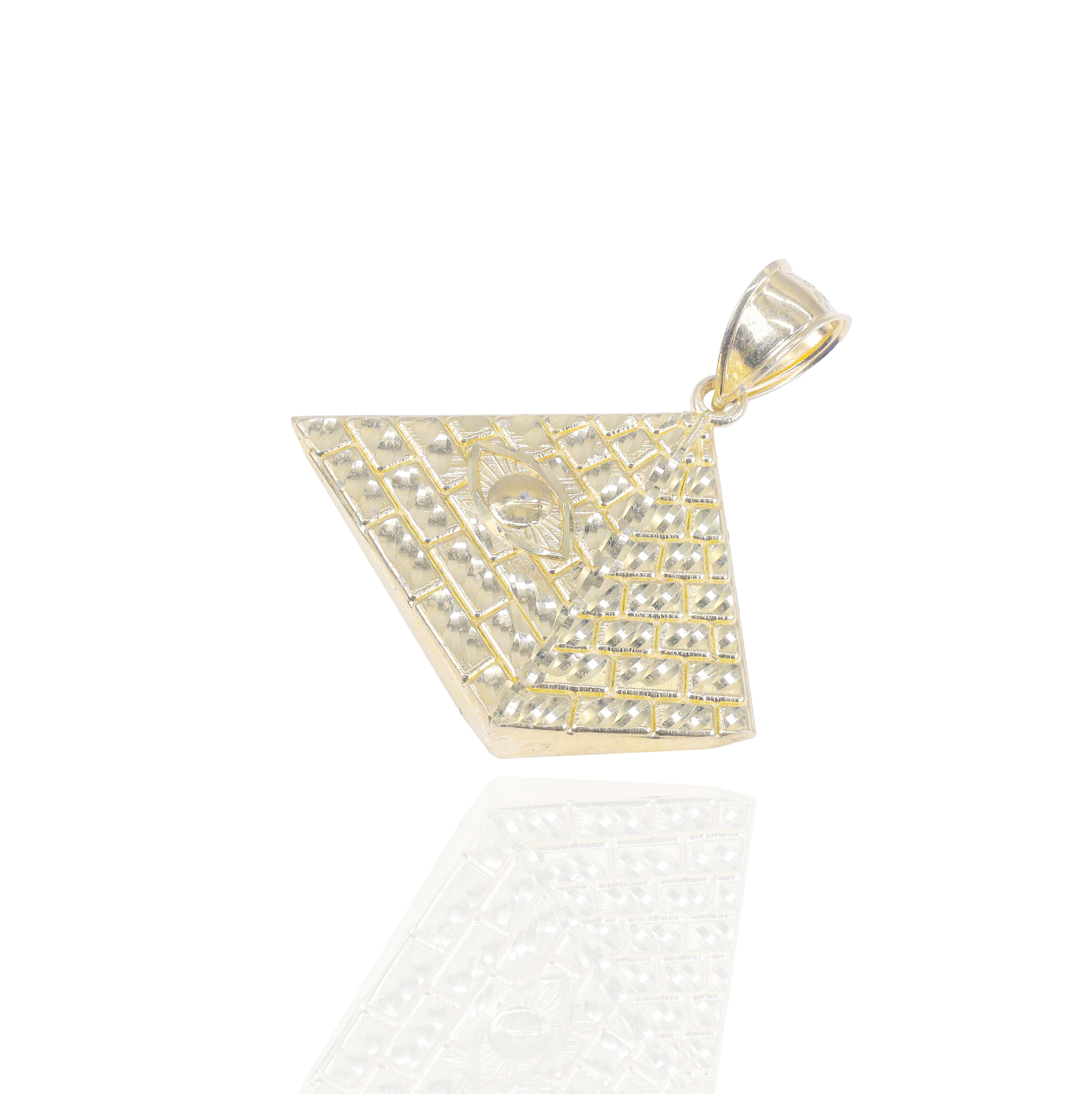 Pyramid Illuminati Gold Pendant