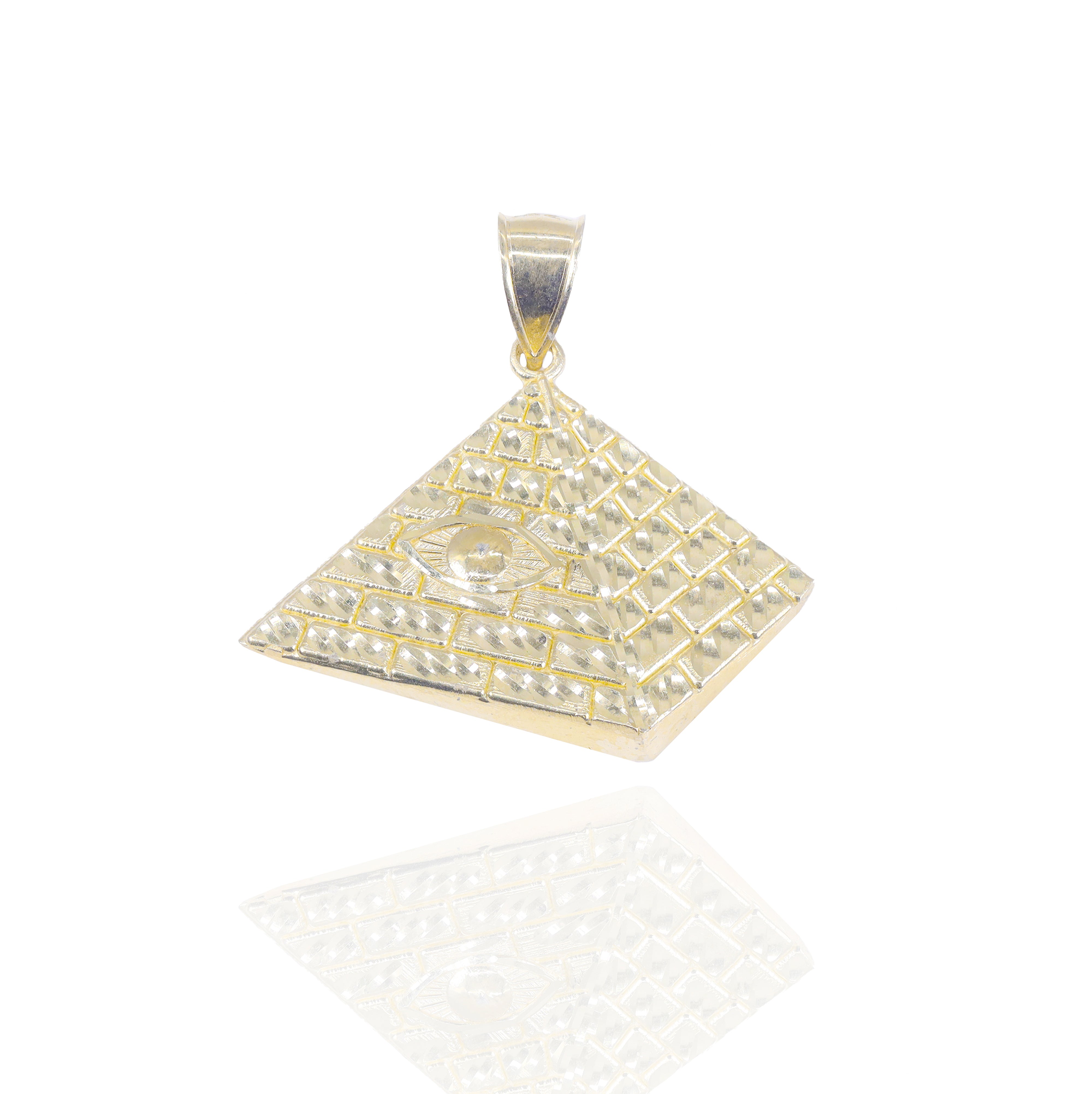 Pyramid Illuminati Gold Pendant