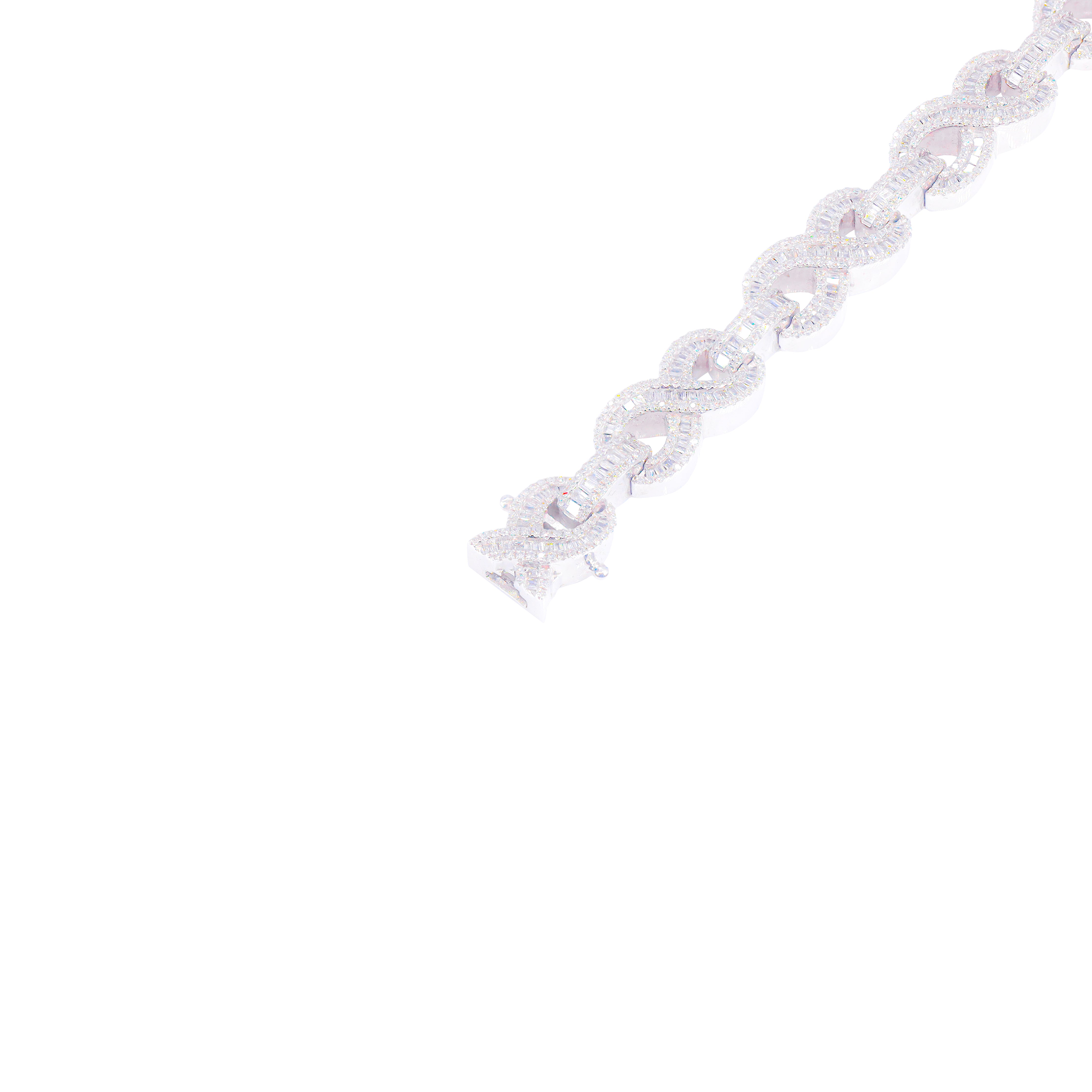 Baguette Infinity Link Diamond Bracelet