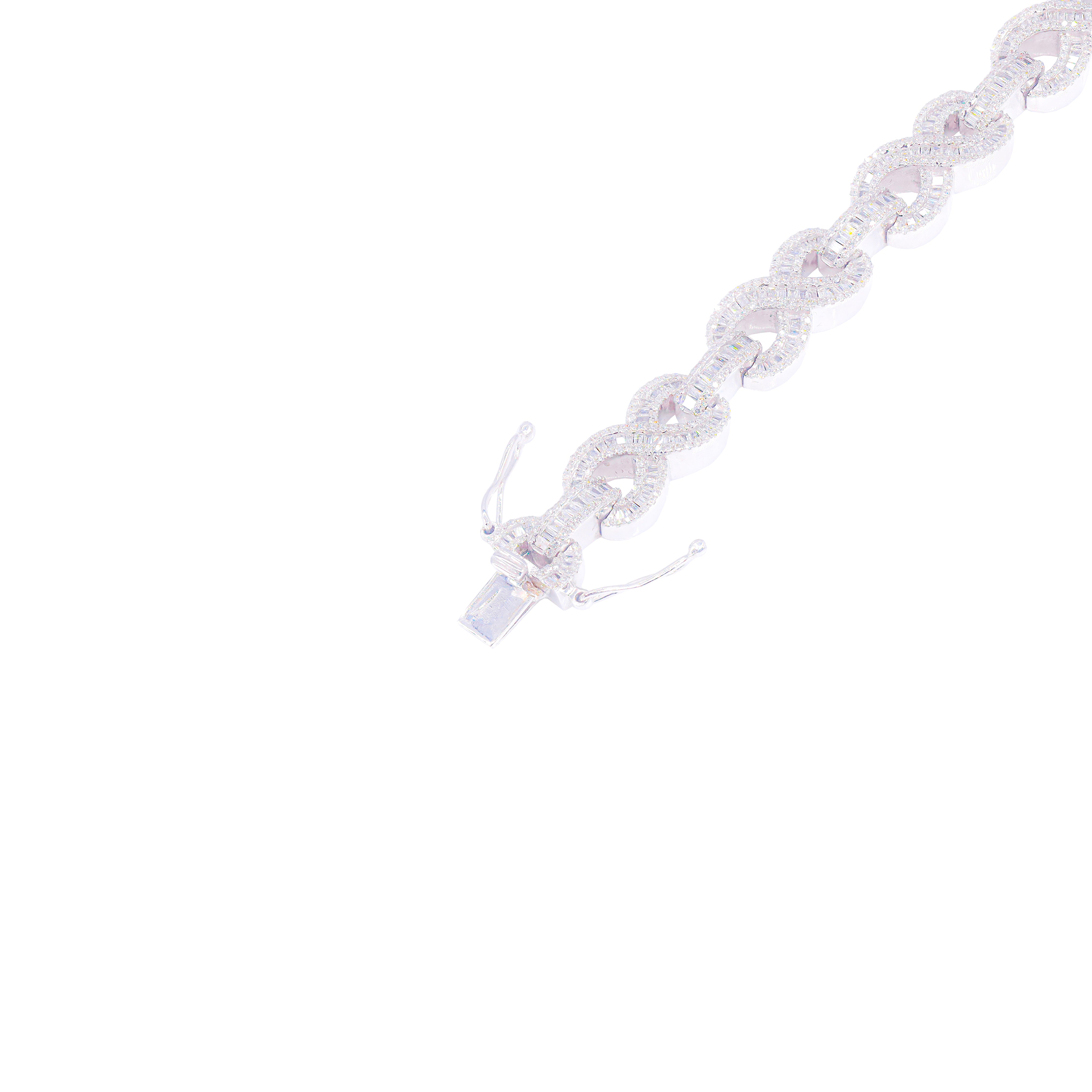 Baguette Infinity Link Diamond Bracelet