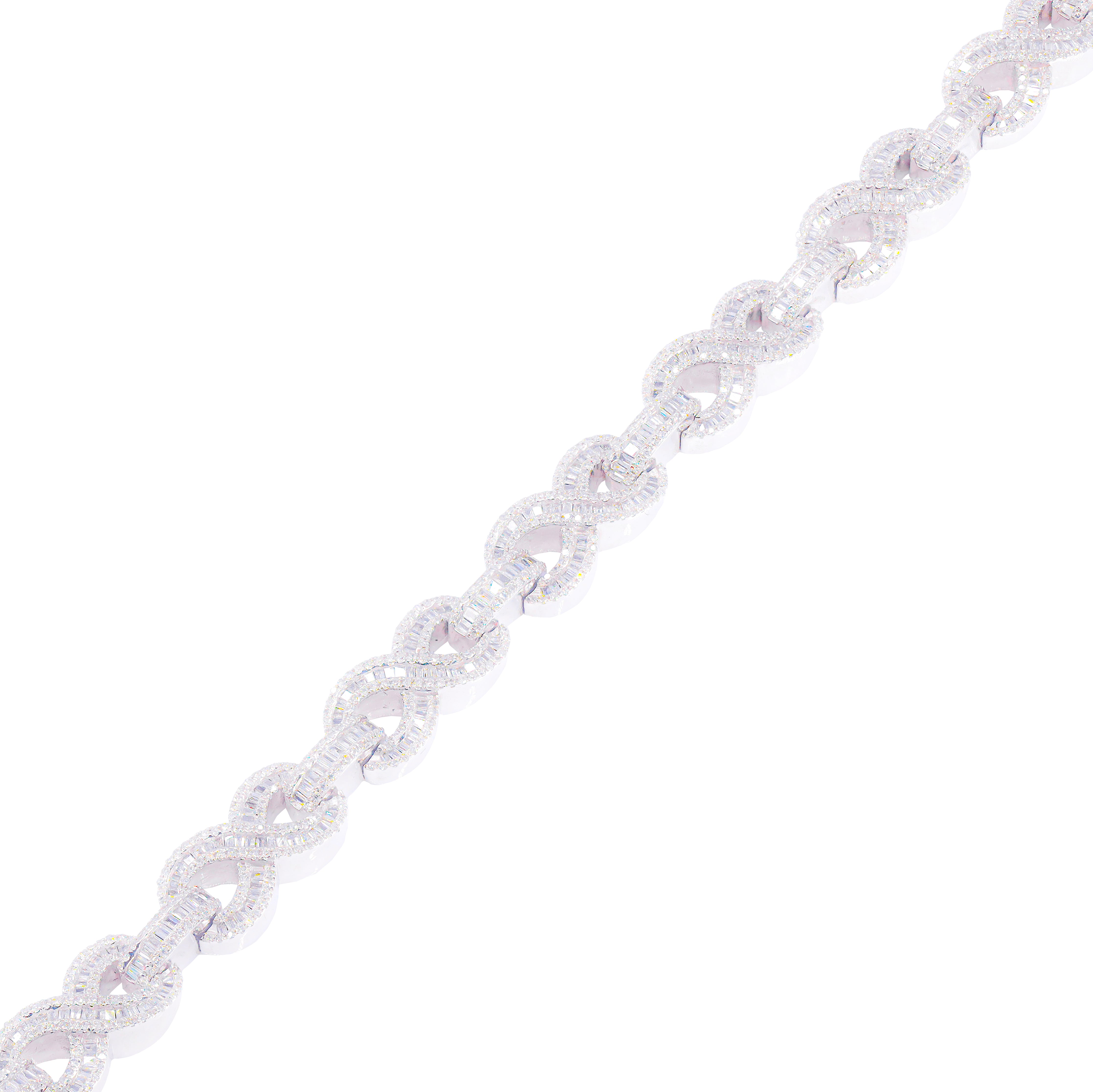 Baguette Infinity Link Diamond Bracelet