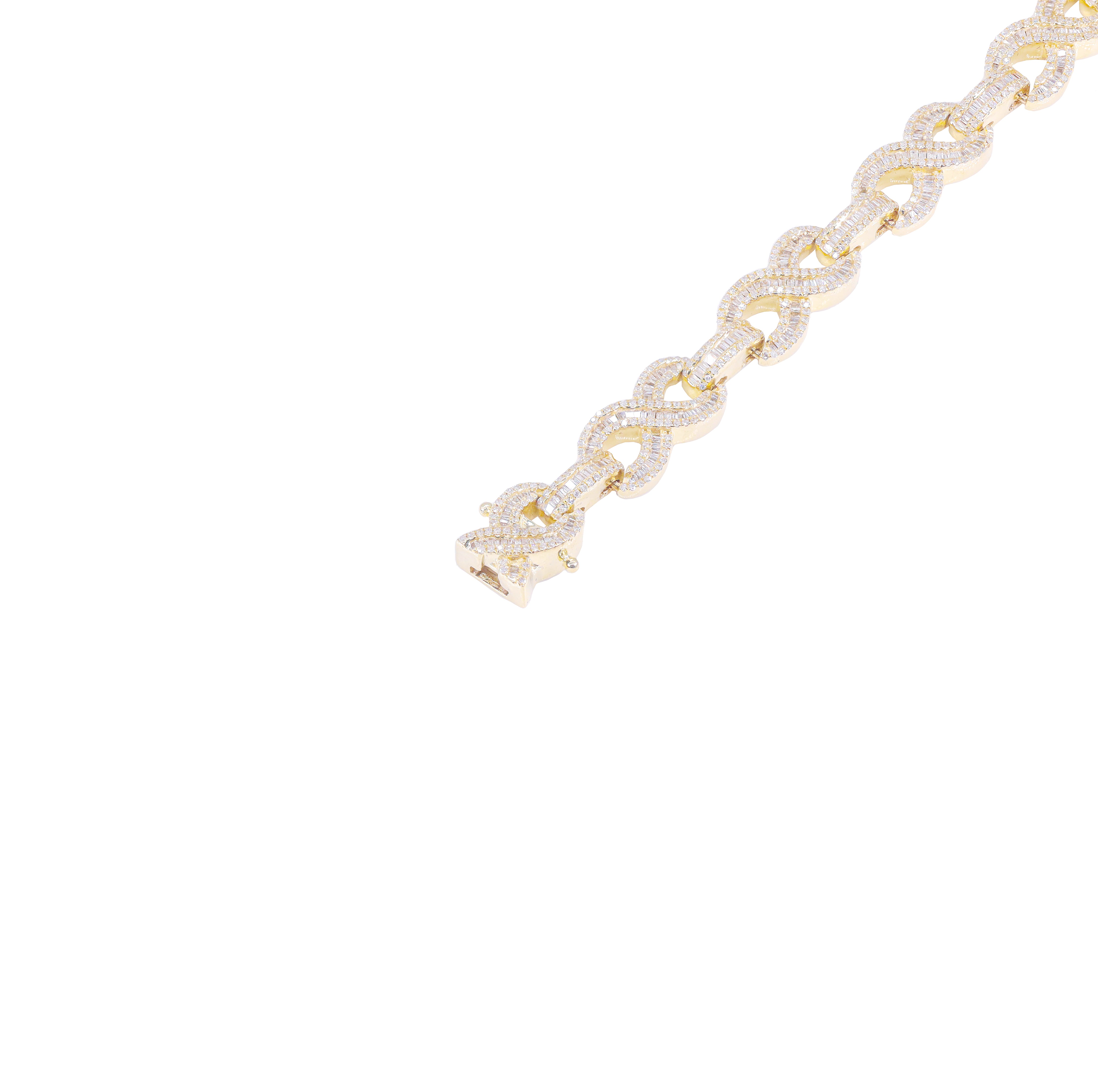 Baguette Diamond Infinity Link Chain