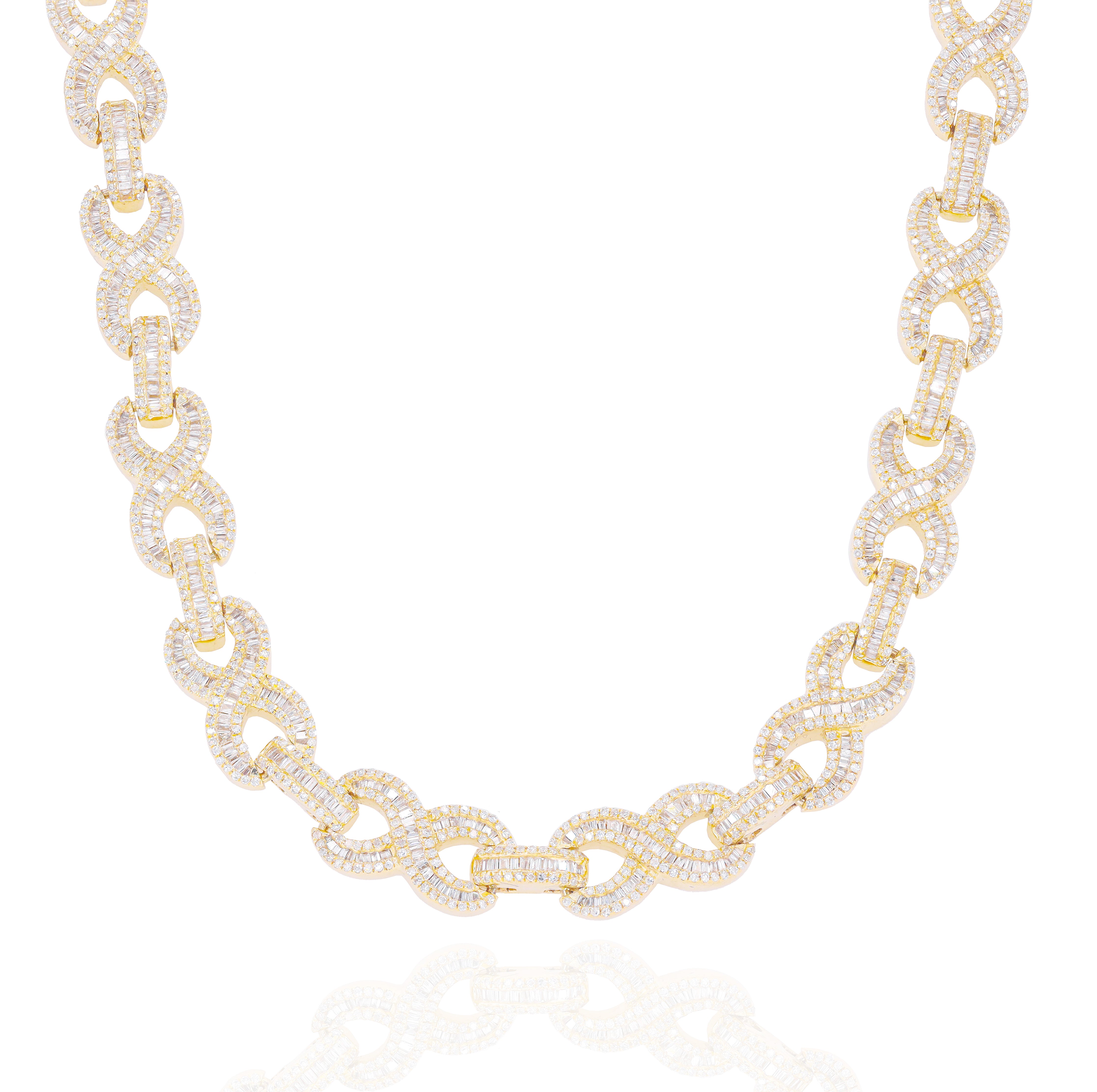 Baguette Diamond Infinity Link Chain