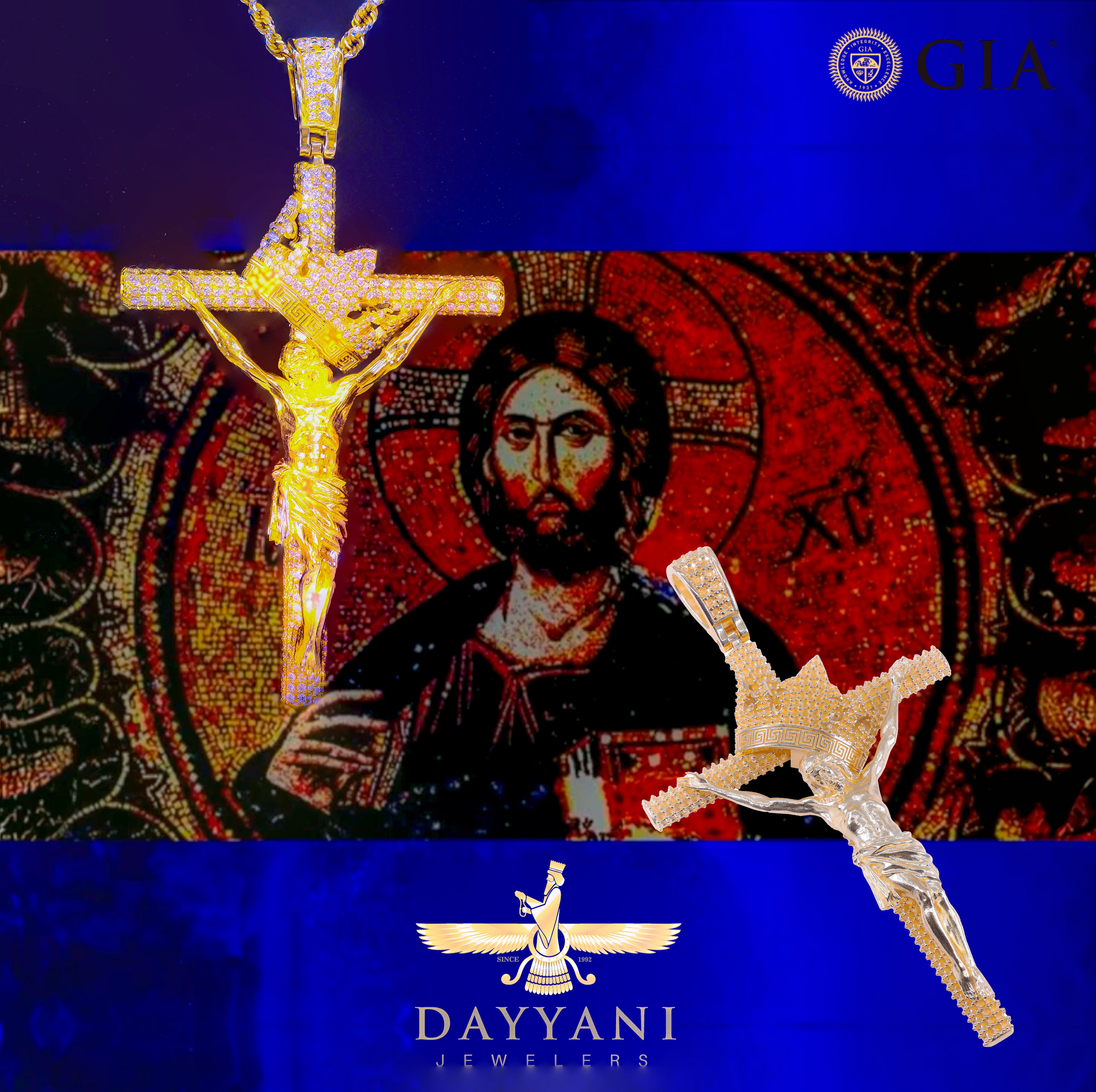 Custom Design Deposit - Solid Gold Jesus on the Cross Diamond Pendant