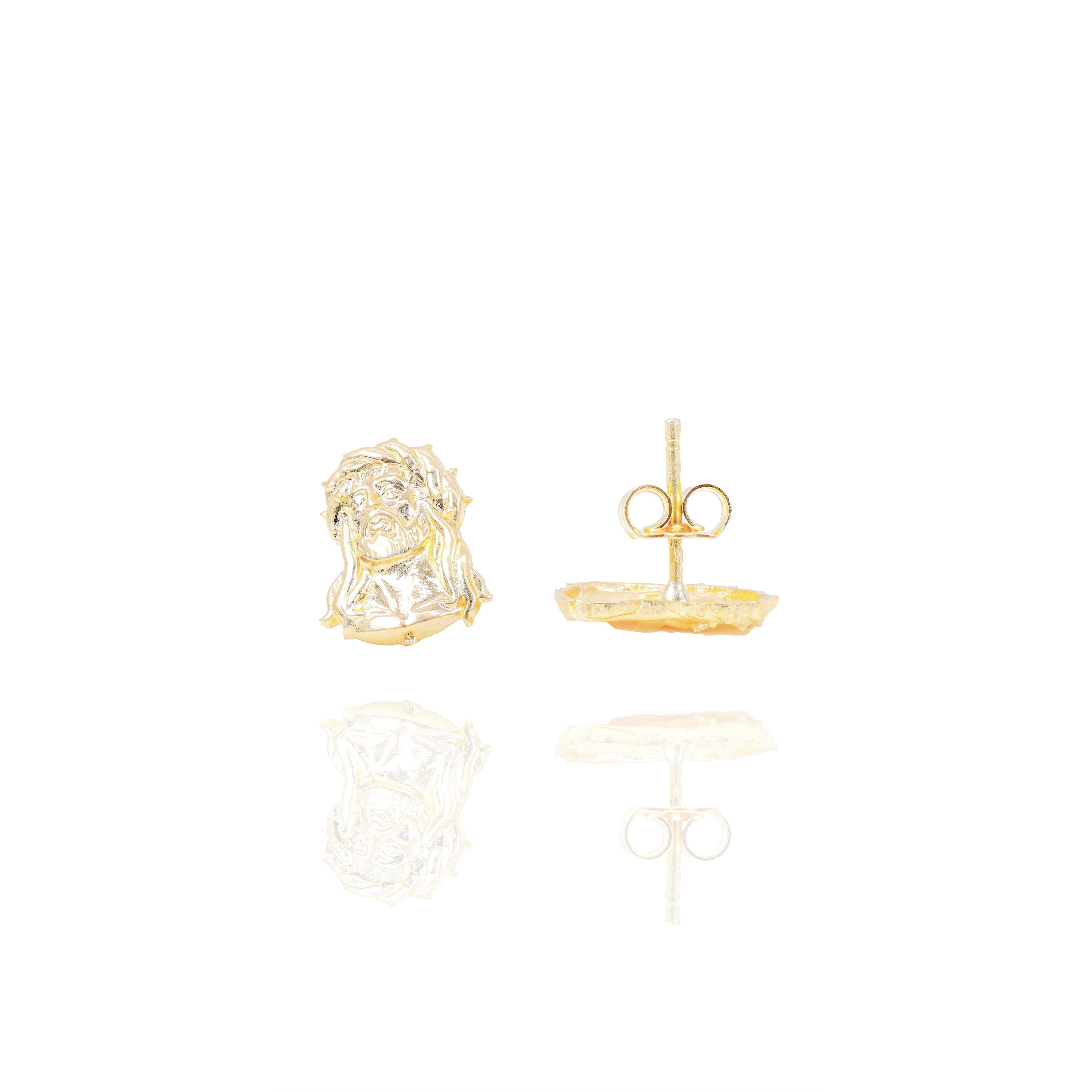 Jesus Gold Earrings