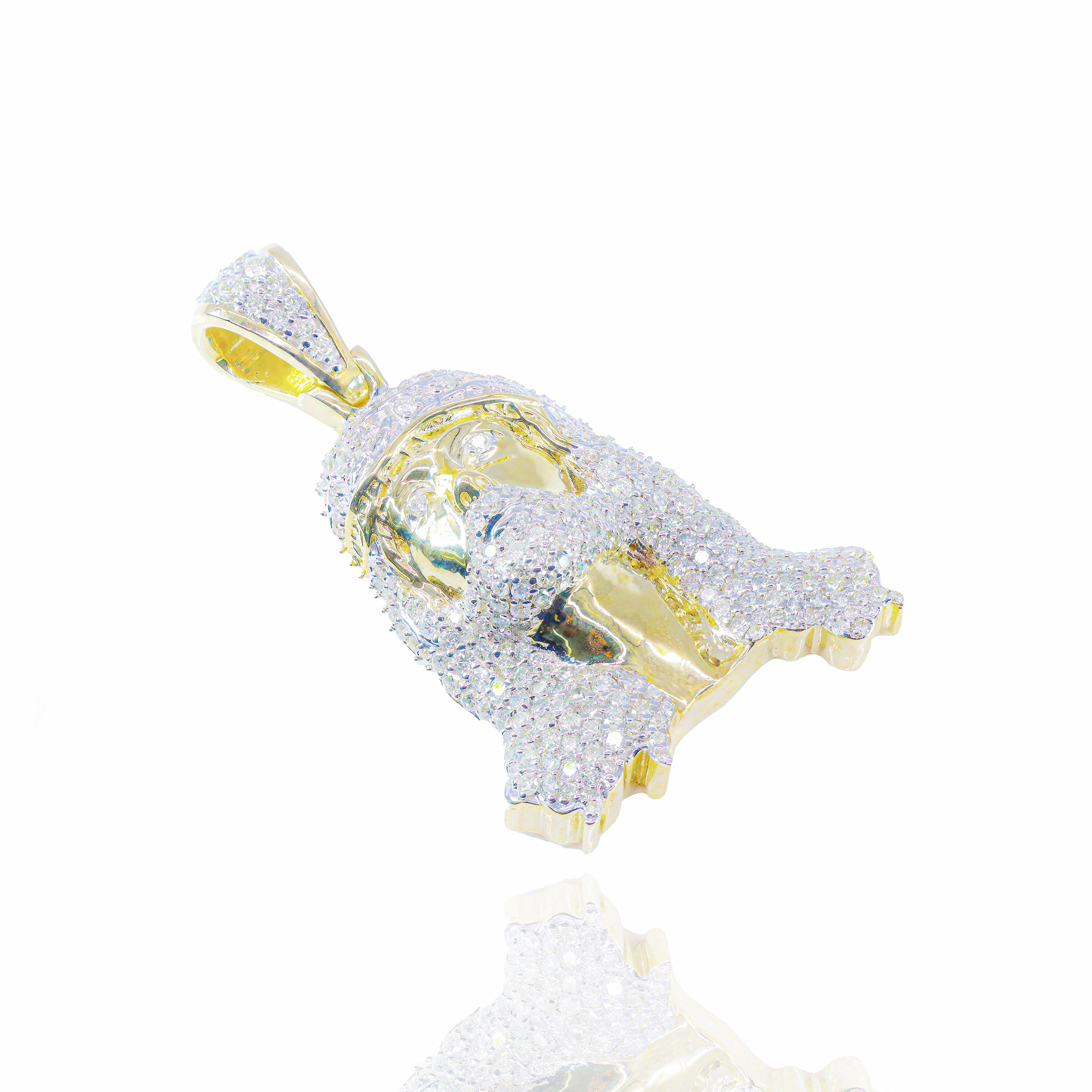Gold & Diamond Jesus Pendant