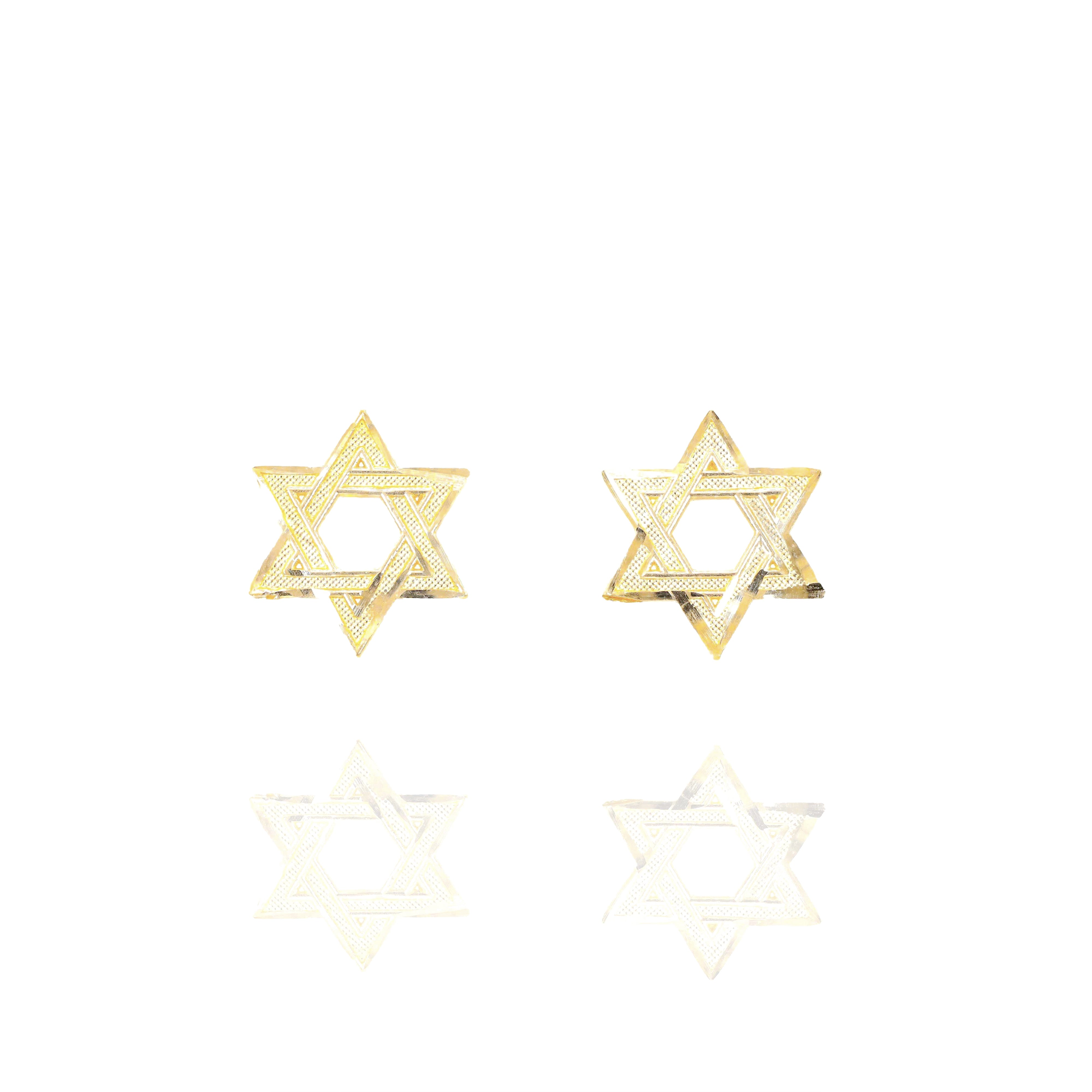 Star of David Gold Earrings