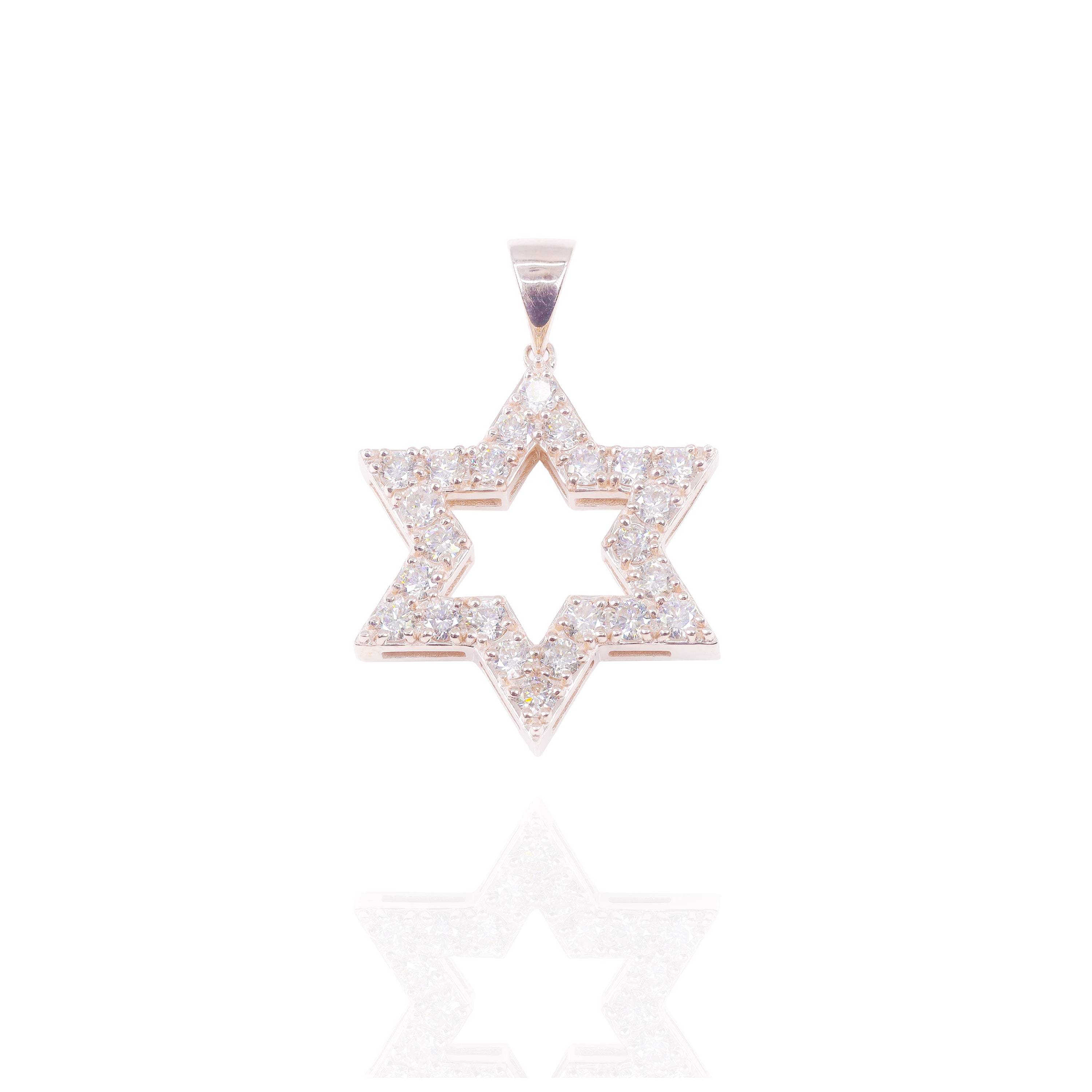Star of David with 6 Pointers Diamond Pendant