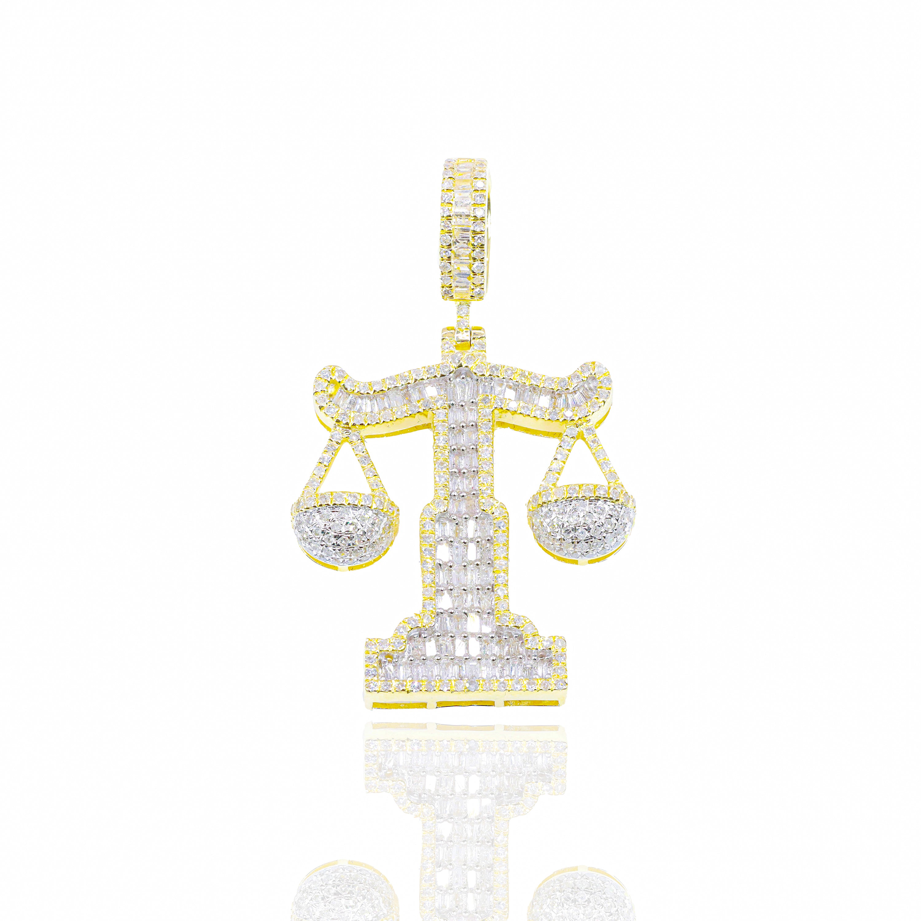 Baguette Diamond Scale Diamond Pendant