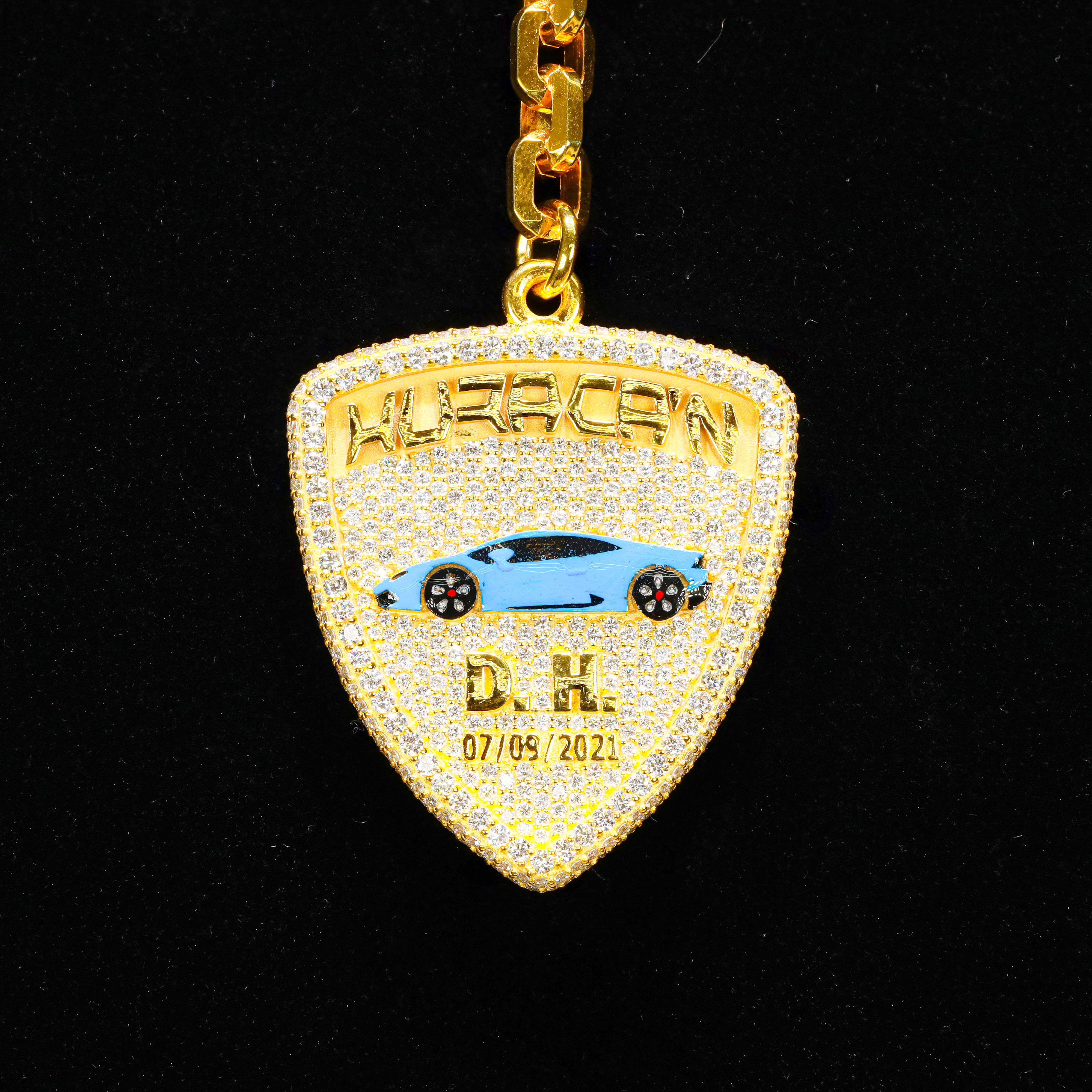 Custom Design Deposit - Double-Sided Lamborghini Emblem Diamond Keychain