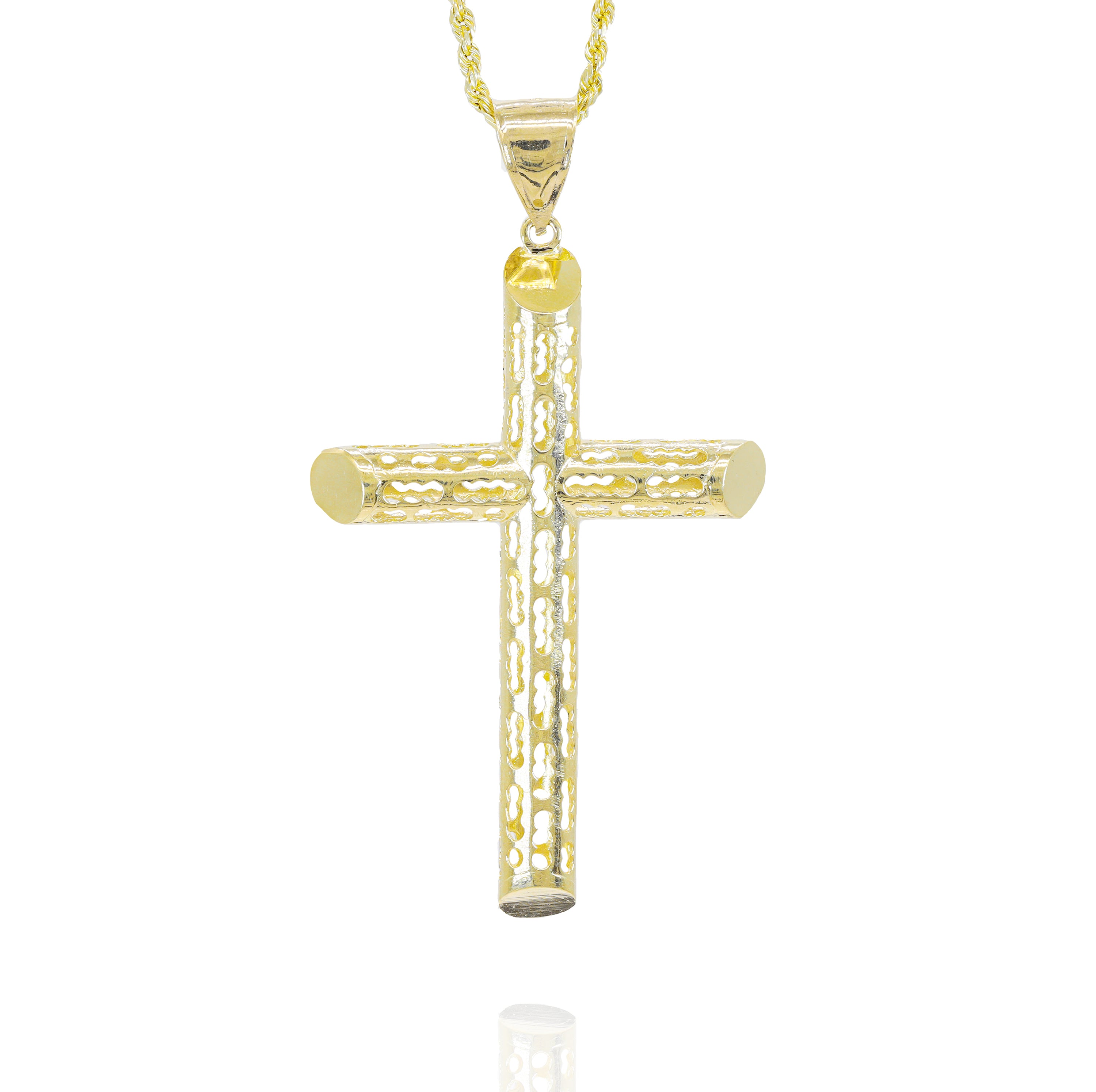 Italian Gold Cross with Opening