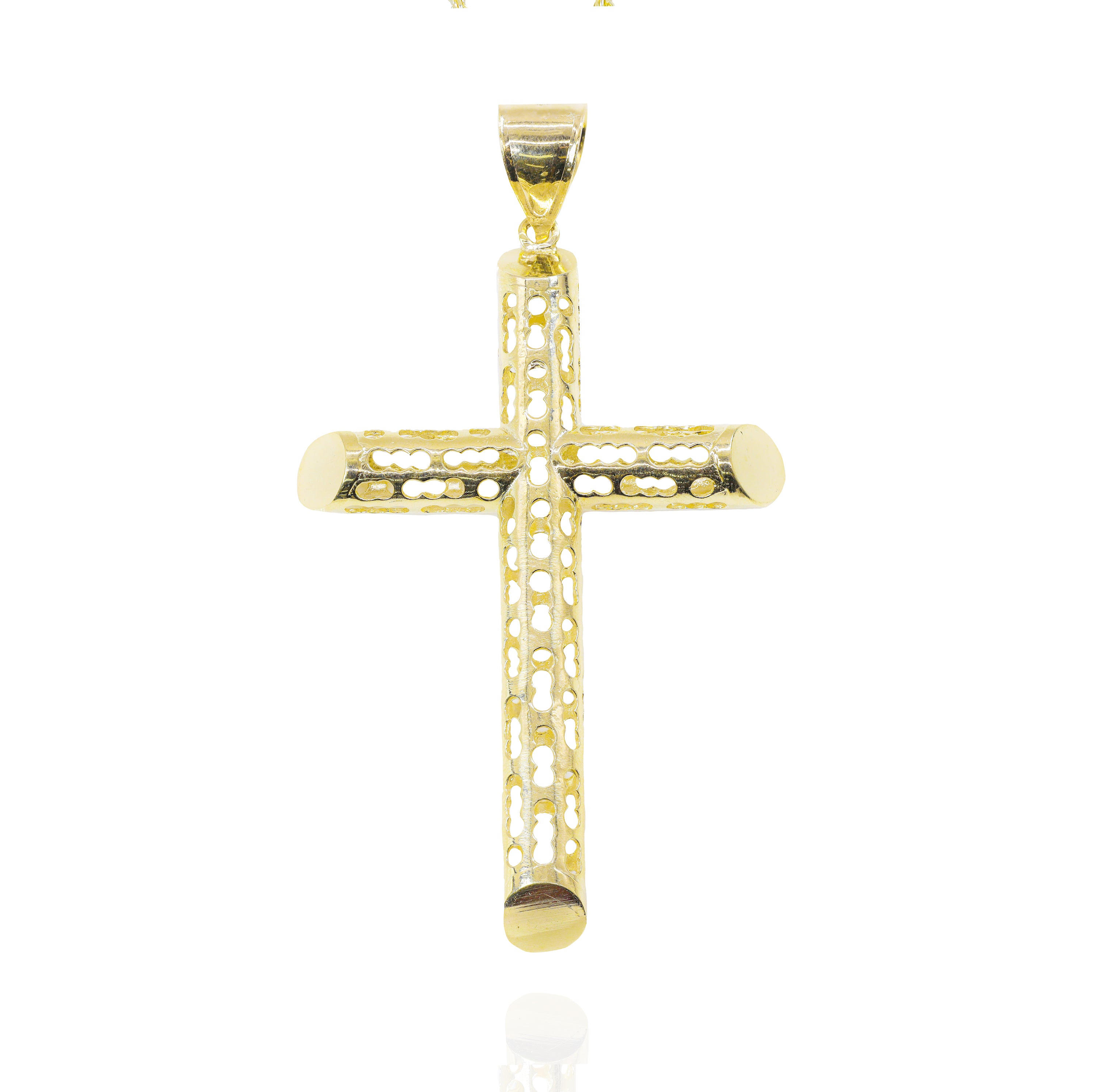Italian Gold Cross with Opening