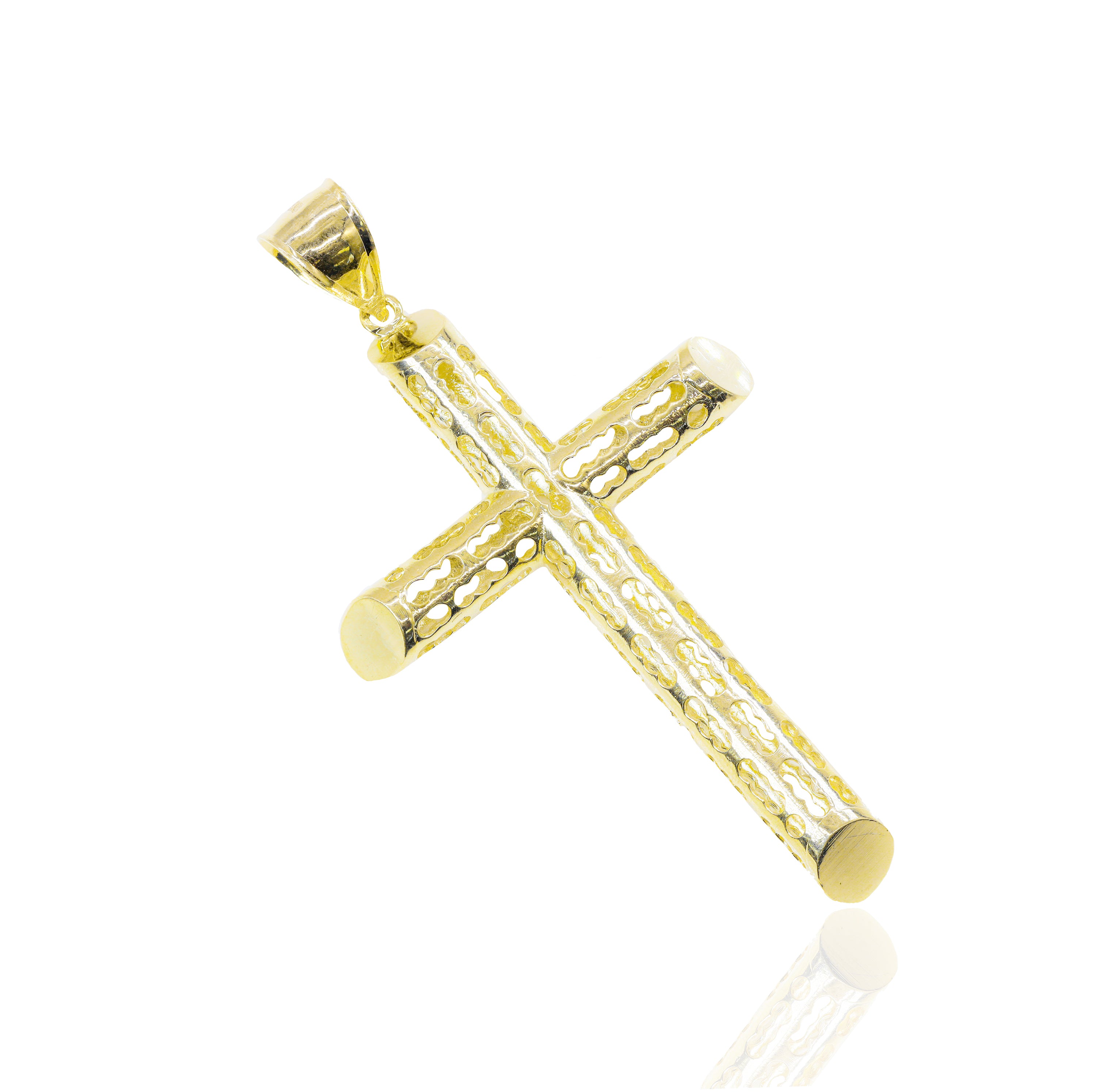 Italian Gold Cross with Opening