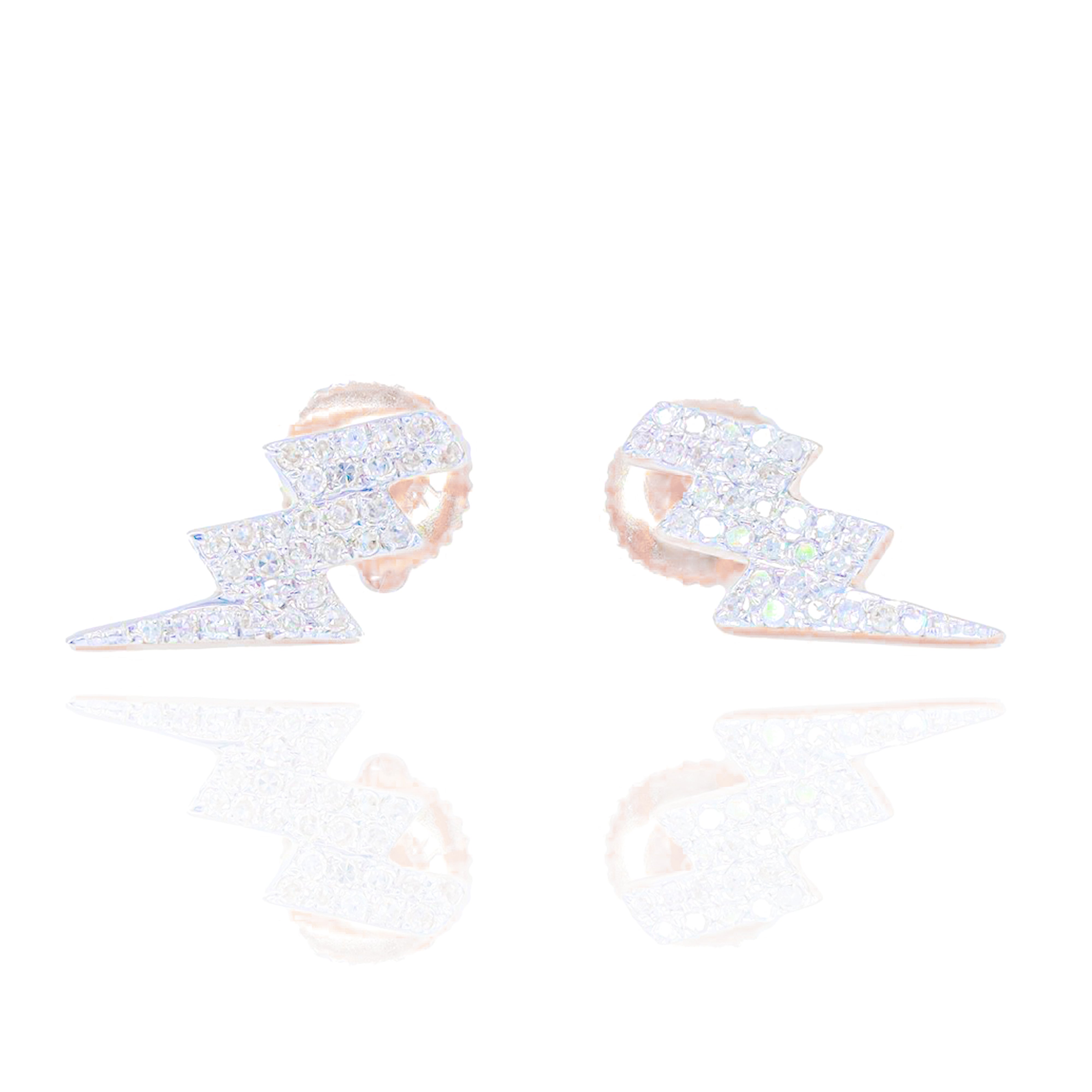 Jagged Lightning Bolt Diamond Earrings